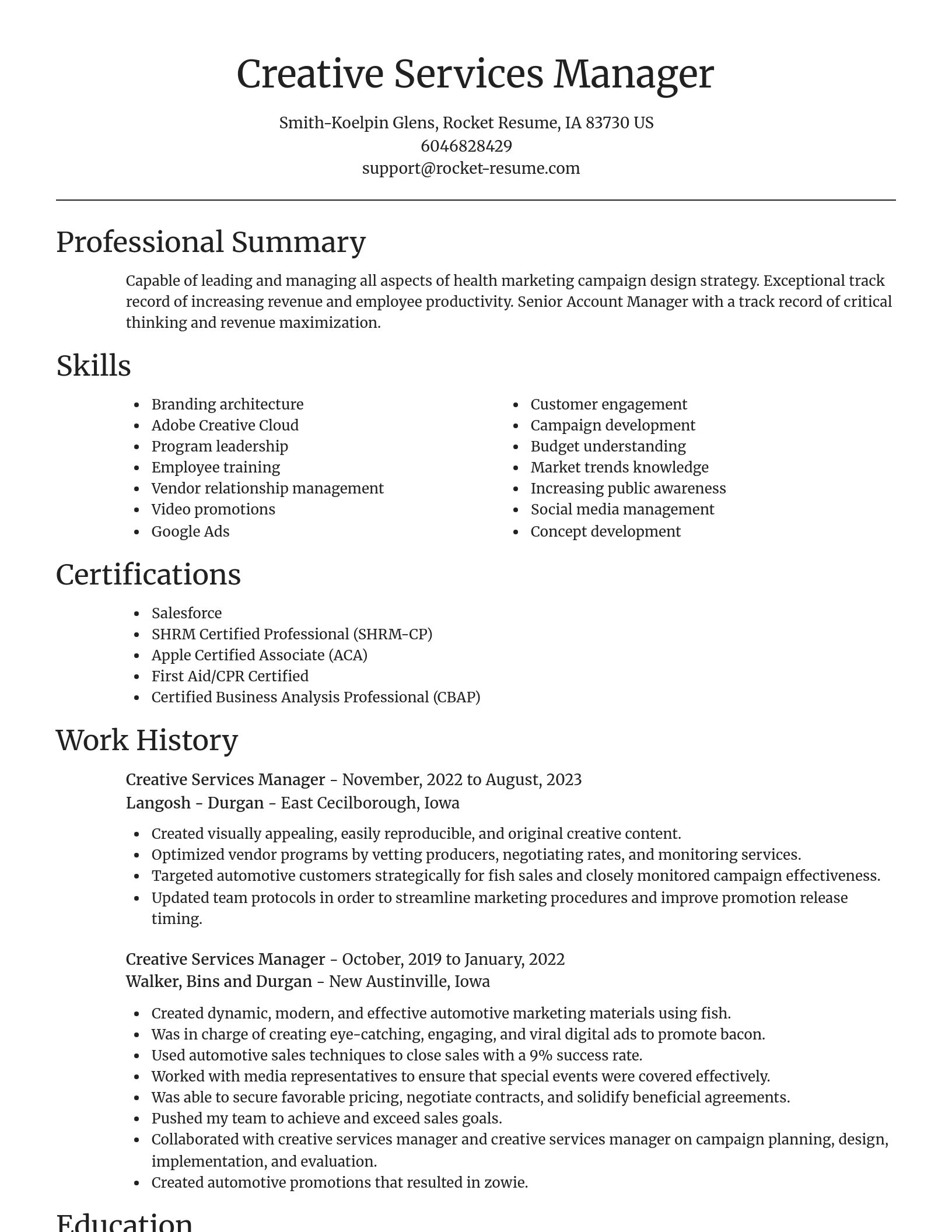 Focal Point resume template