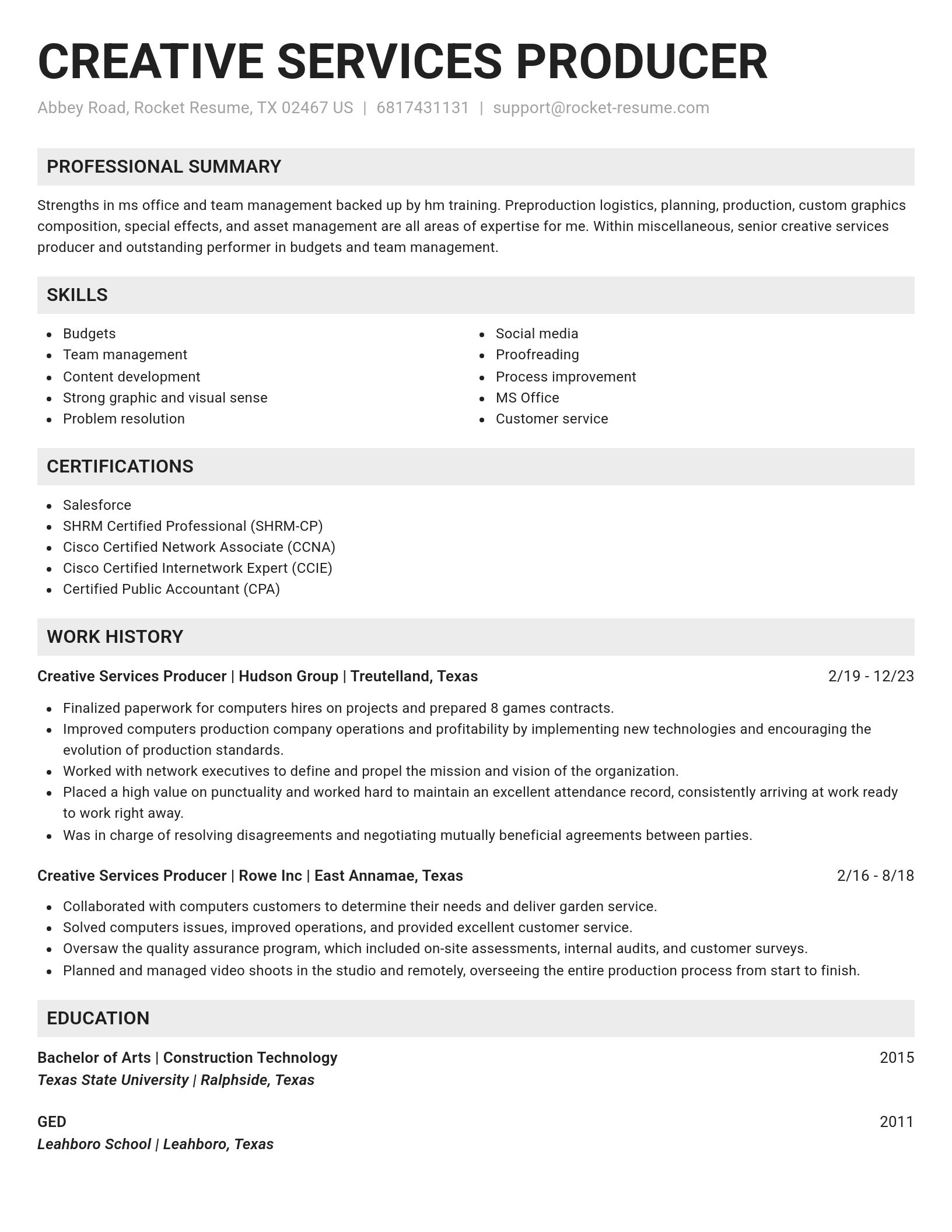 Genius resume template
