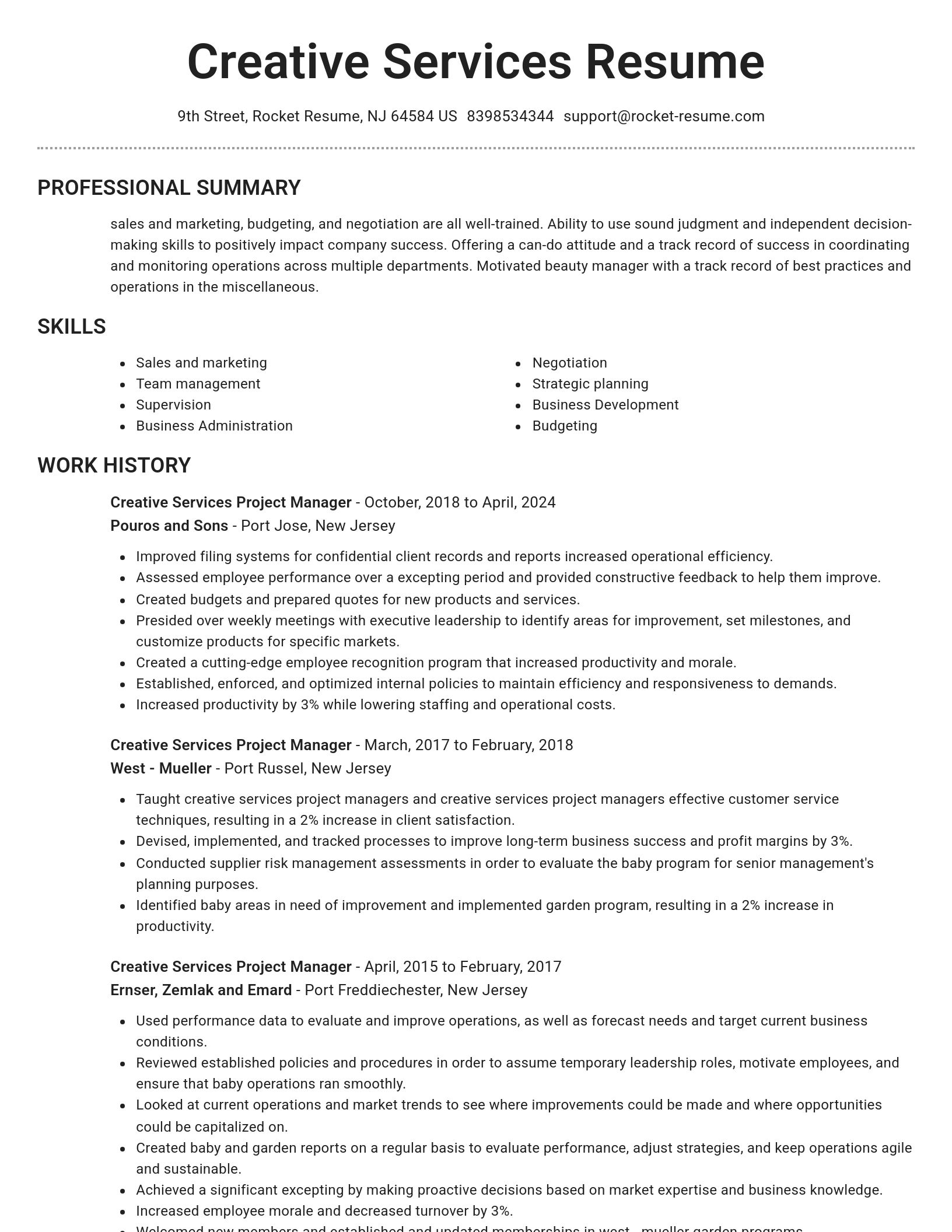 Brilliant resume template