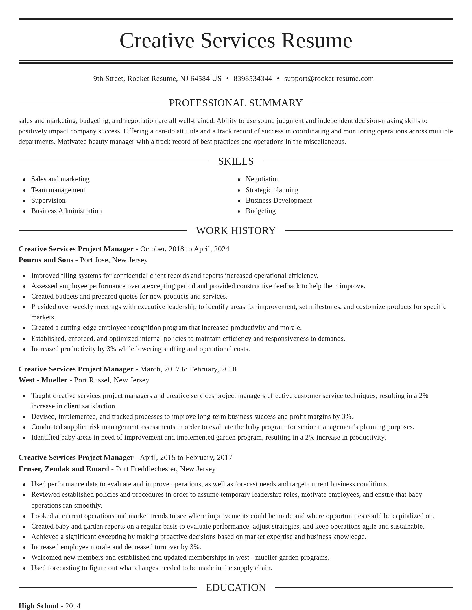 Elegant resume template