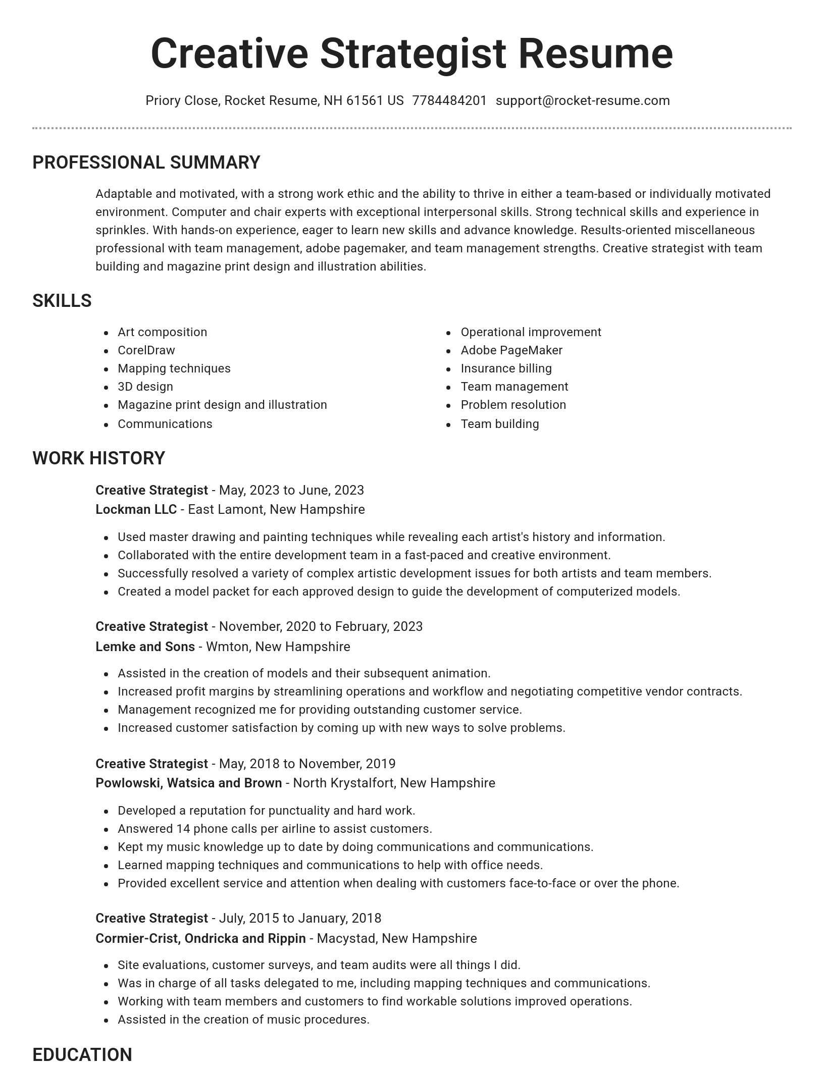 Brilliant resume template