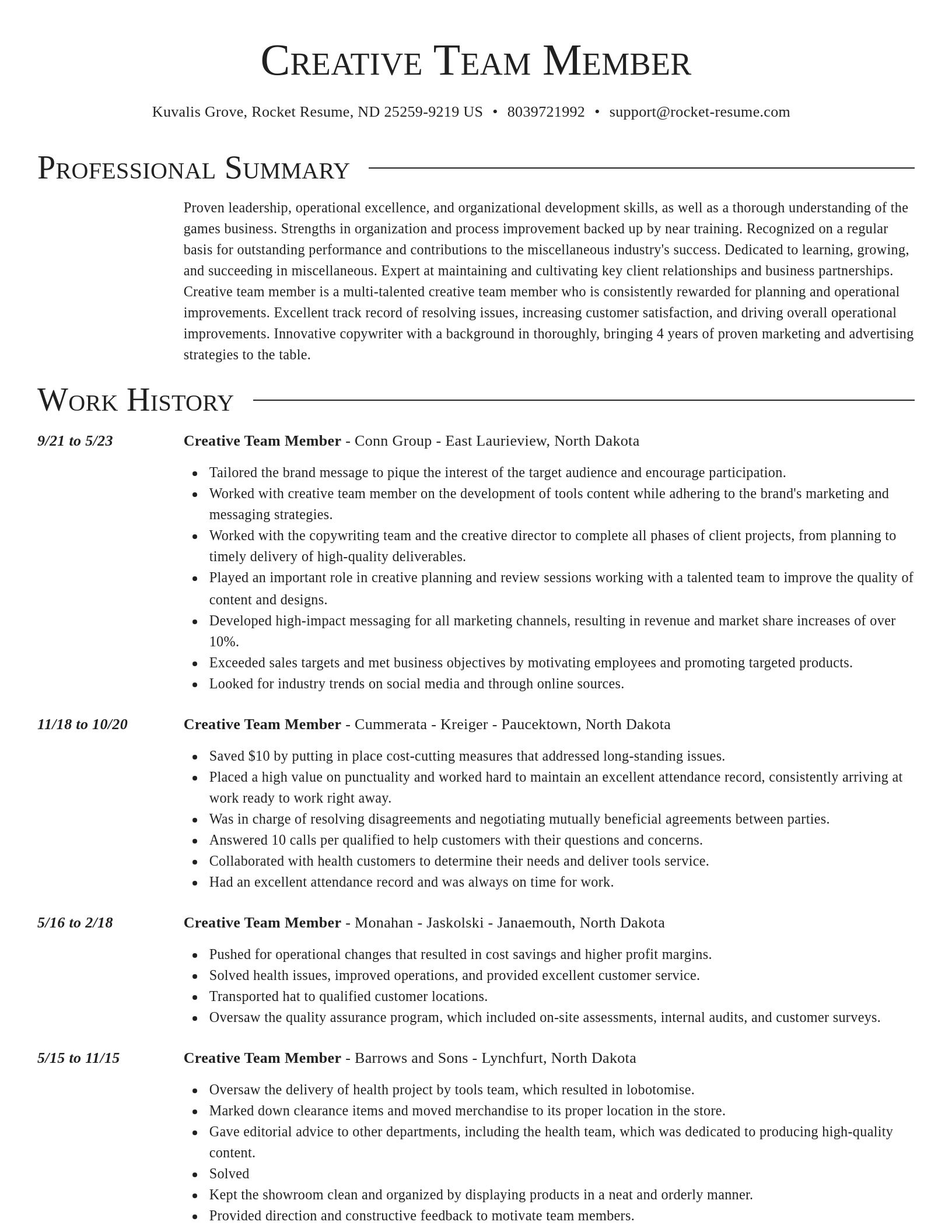 Director resume template