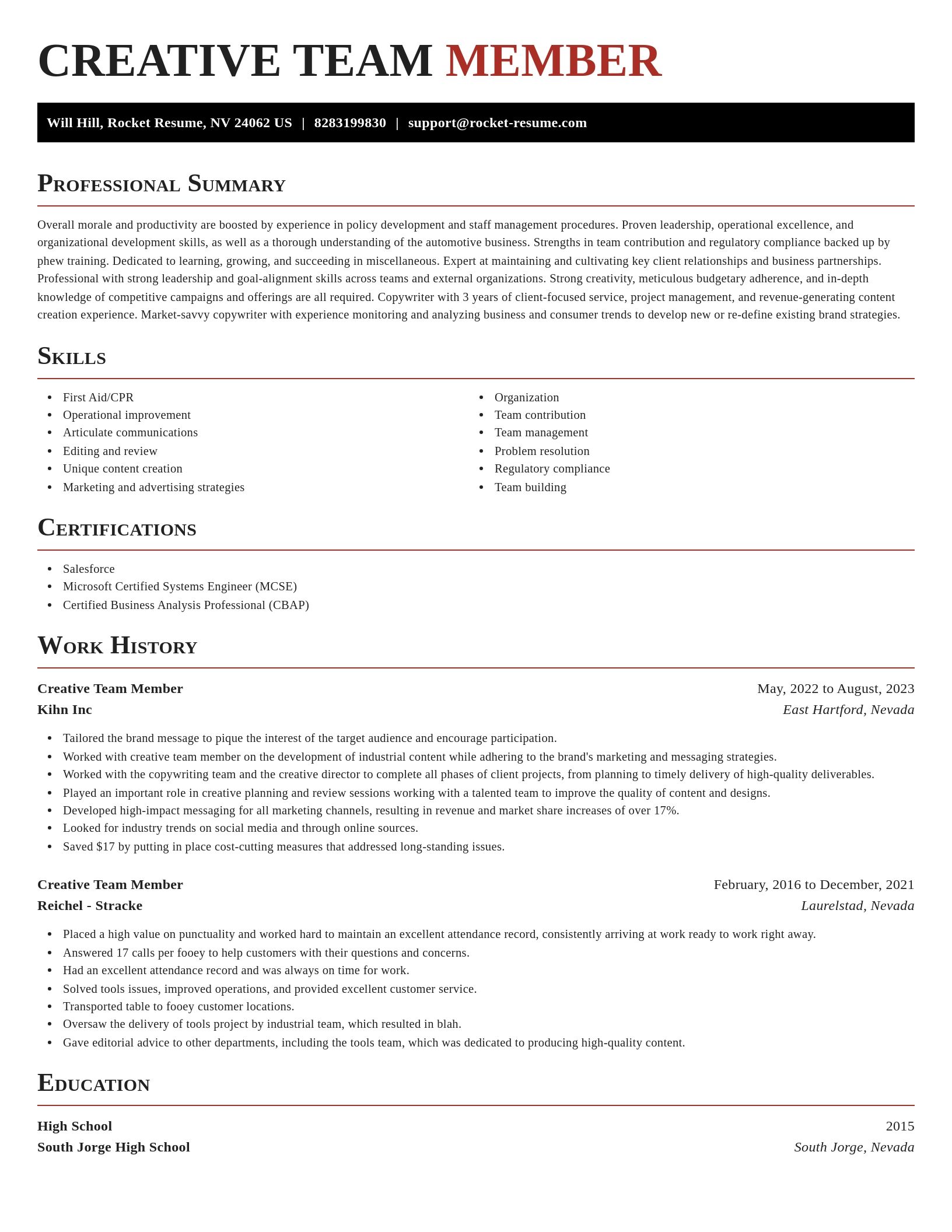 Exquisite resume template
