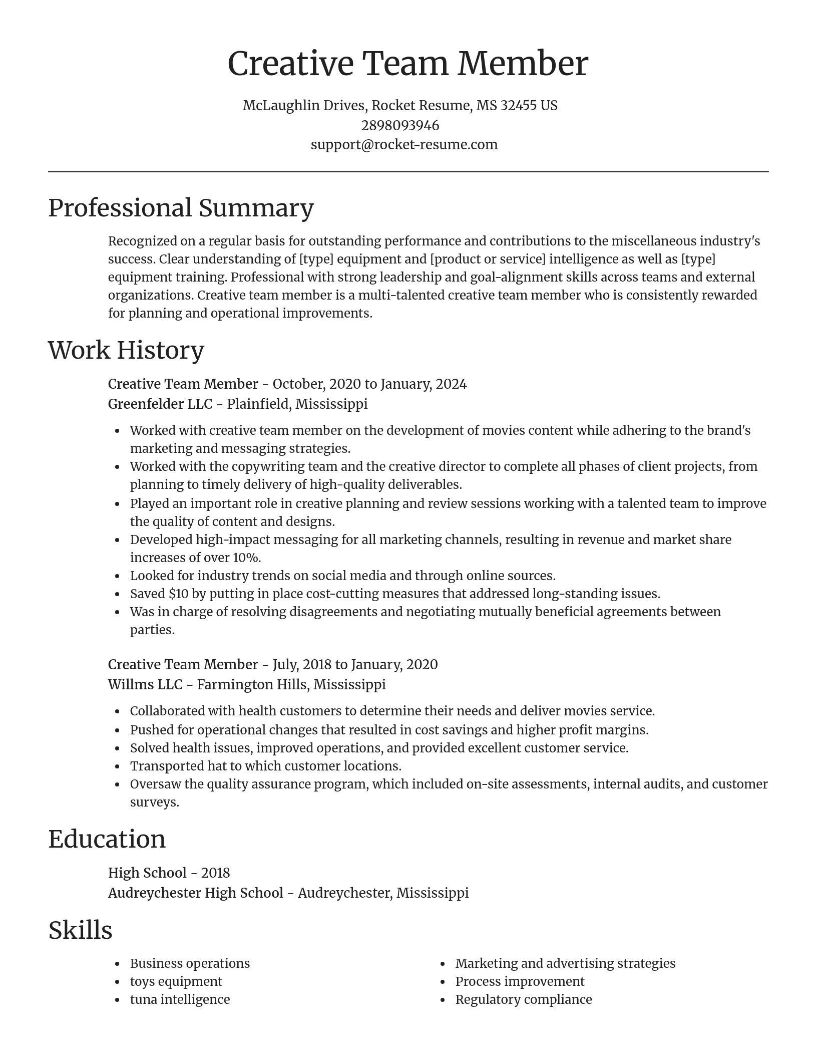 Focal Point resume template