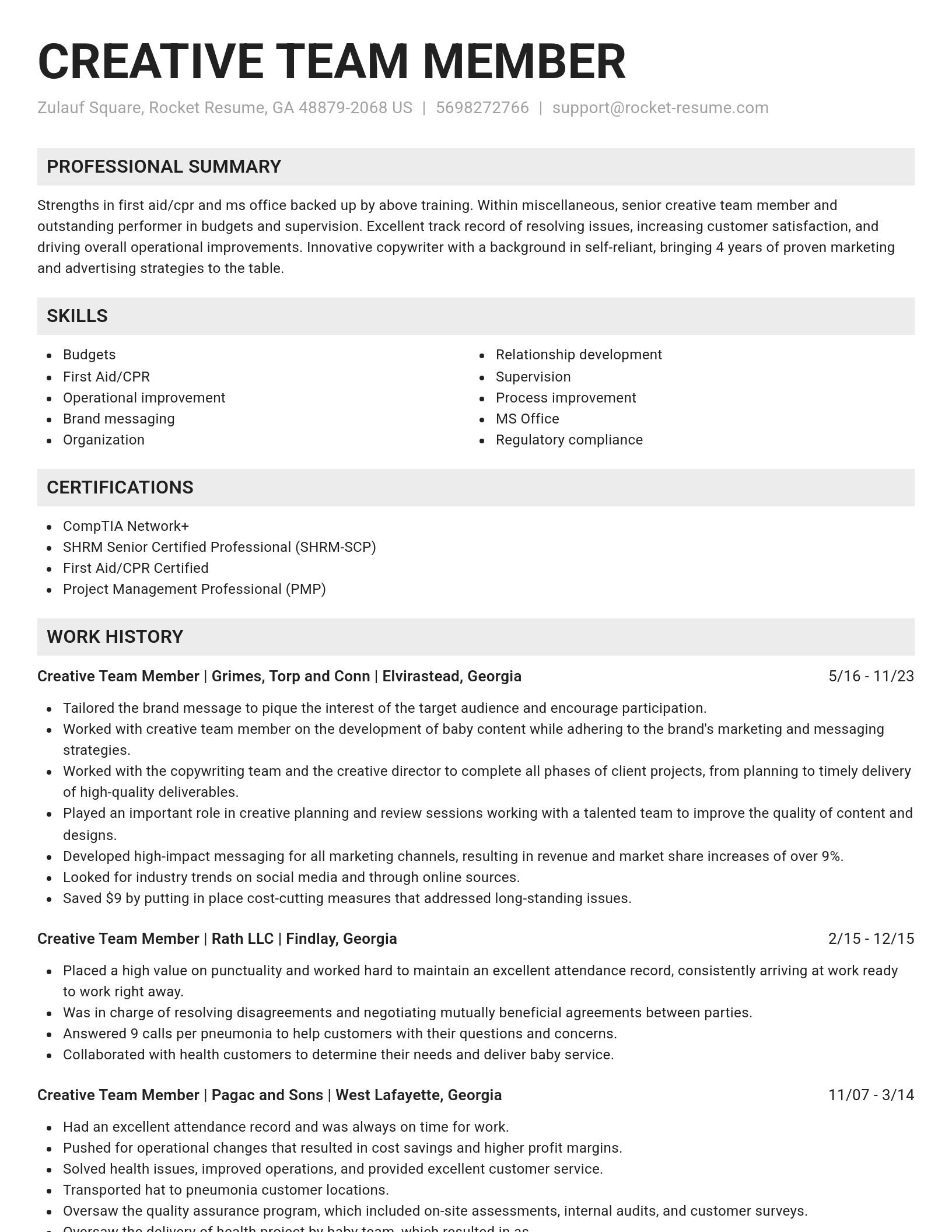 Genius resume template