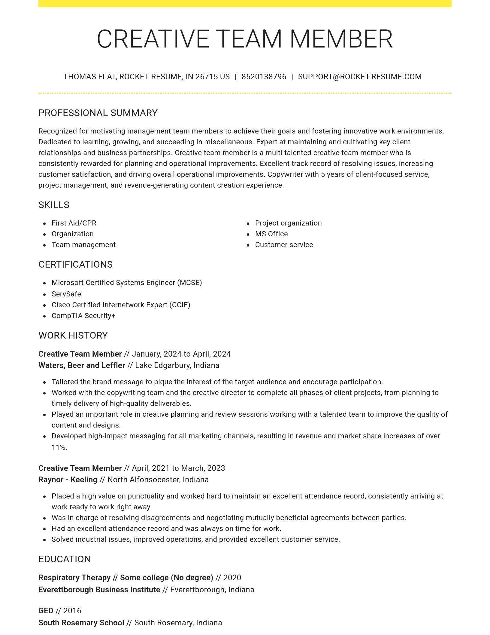 Grand resume template