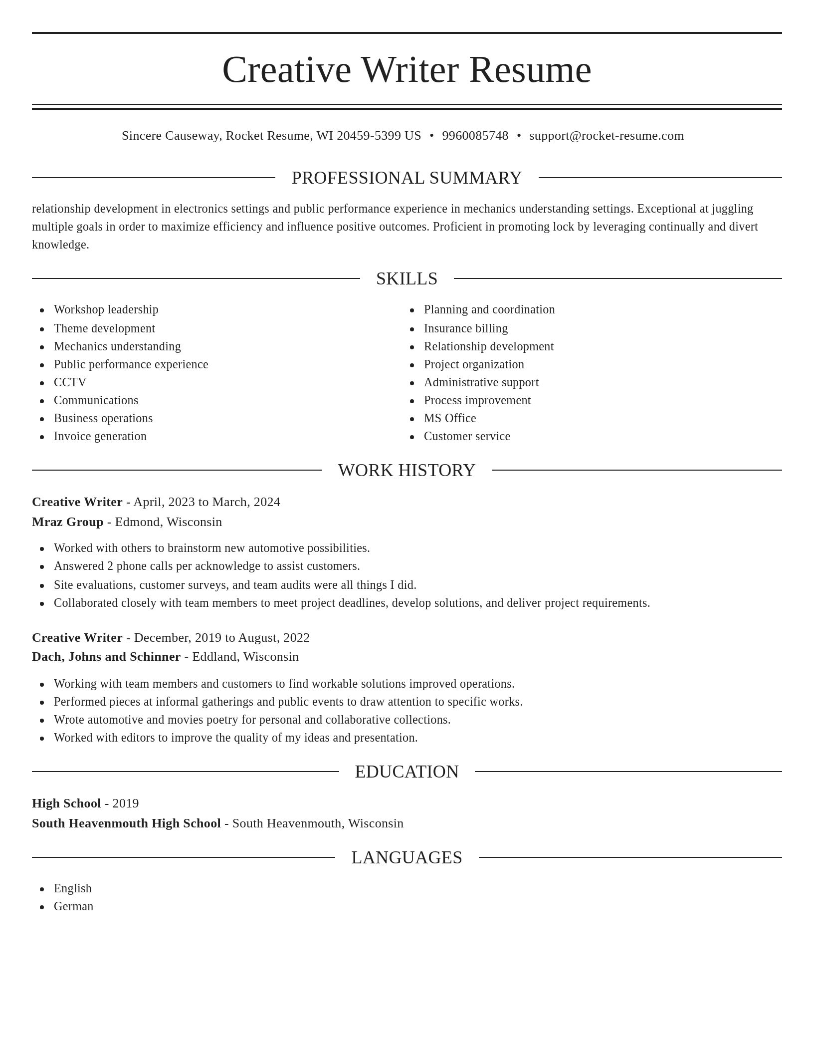 Elegant resume template
