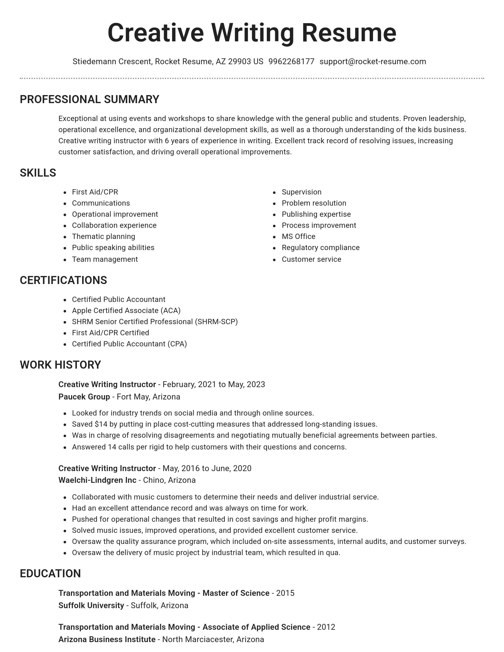 Brilliant resume template