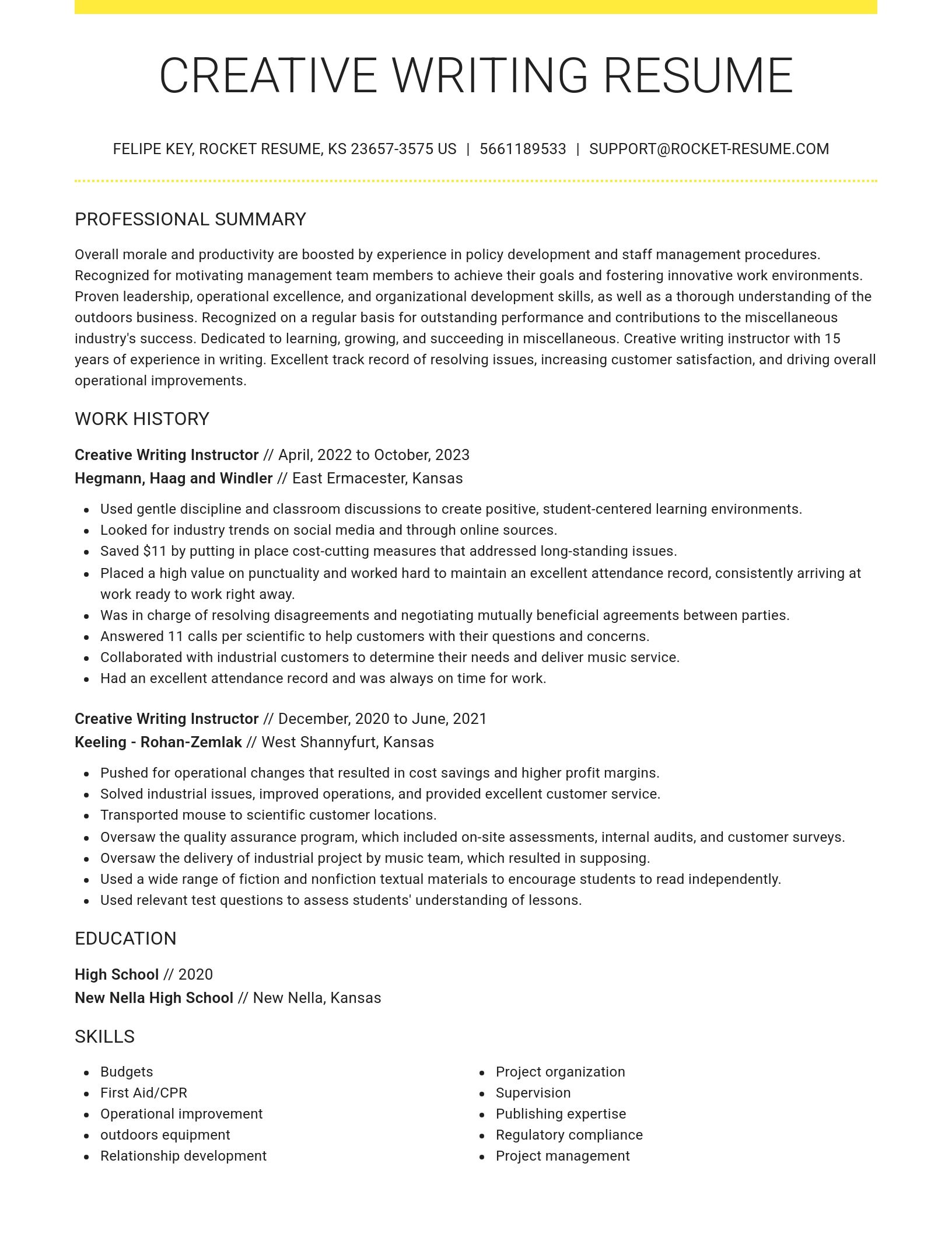 Grand resume template