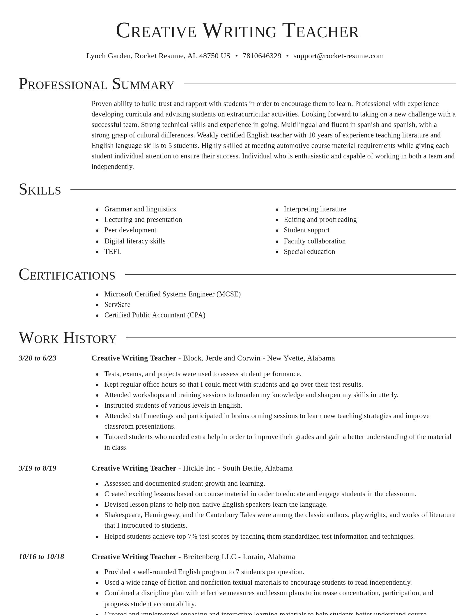 Director resume template