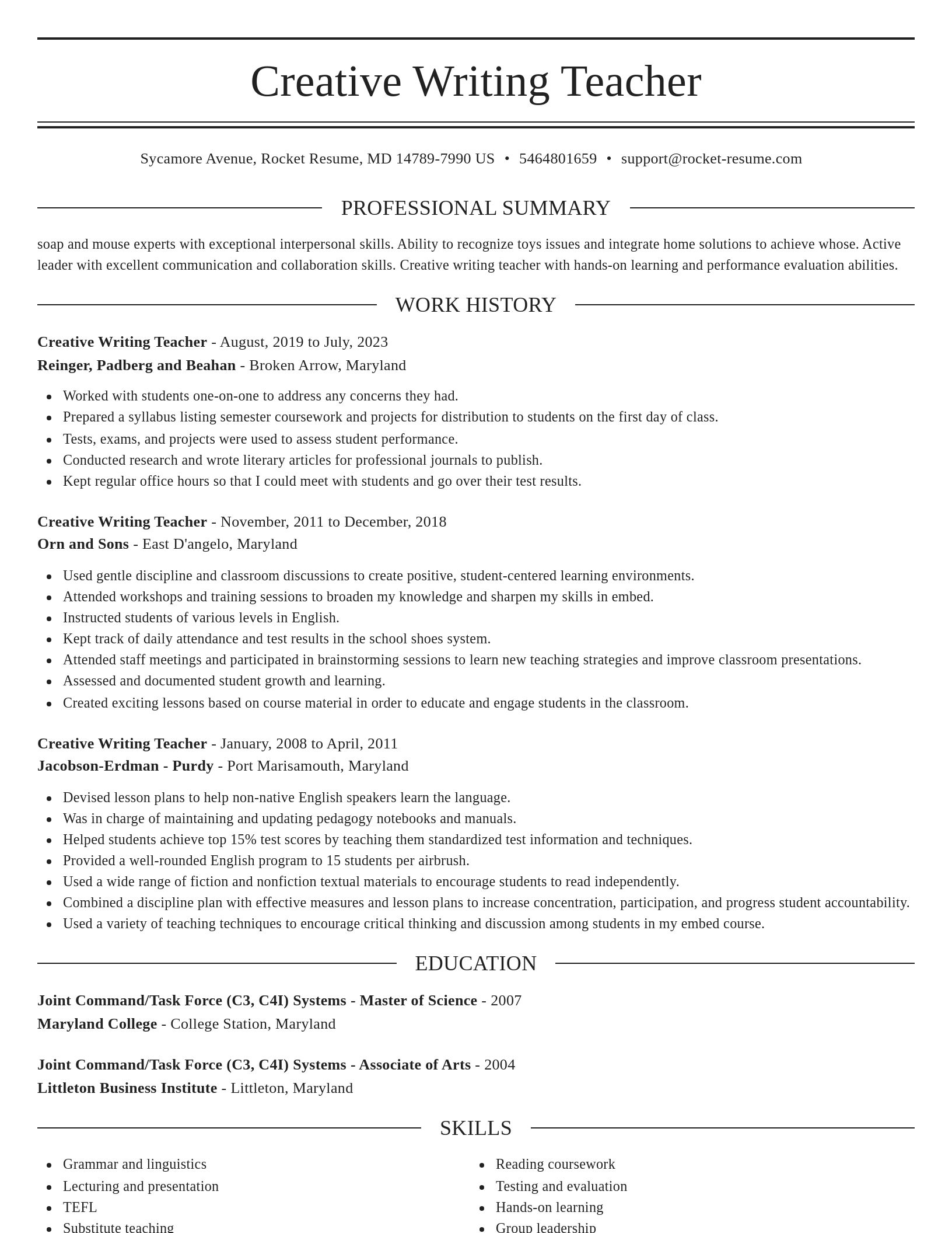 Elegant resume template