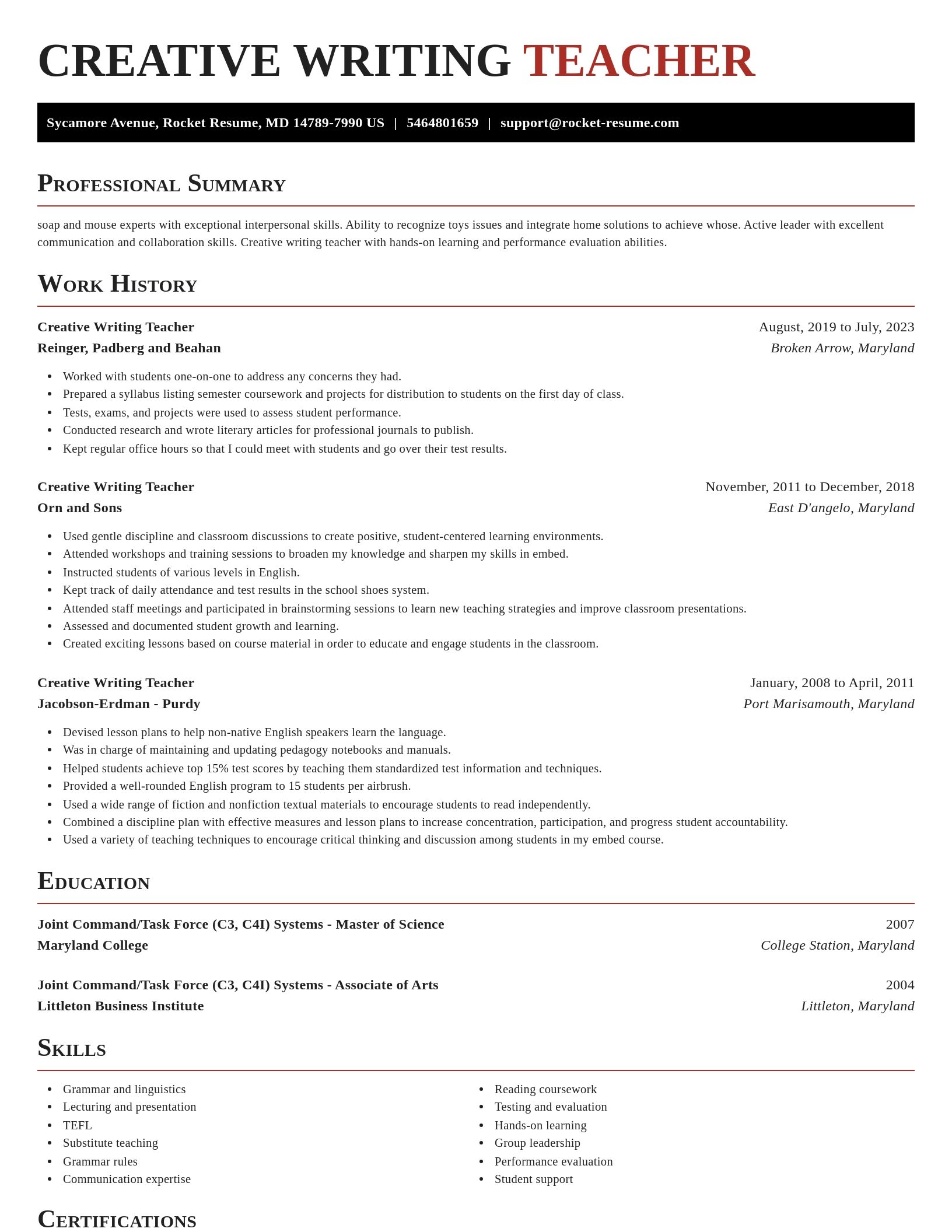 Exquisite resume template