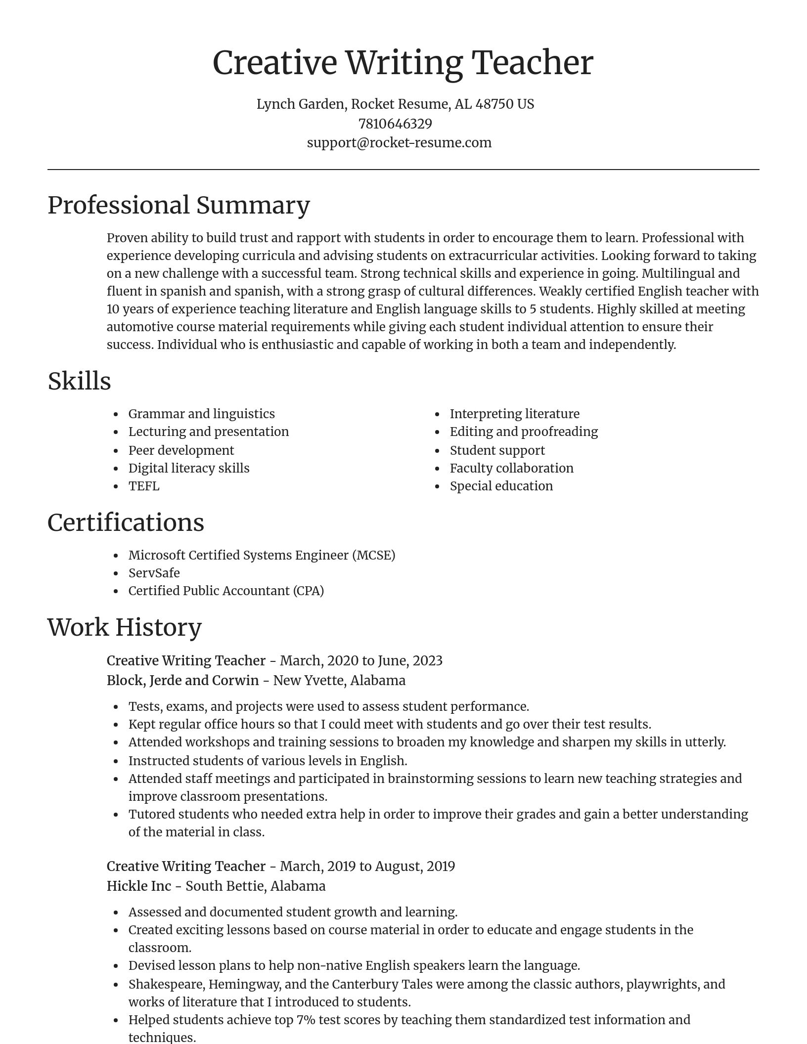 Focal Point resume template