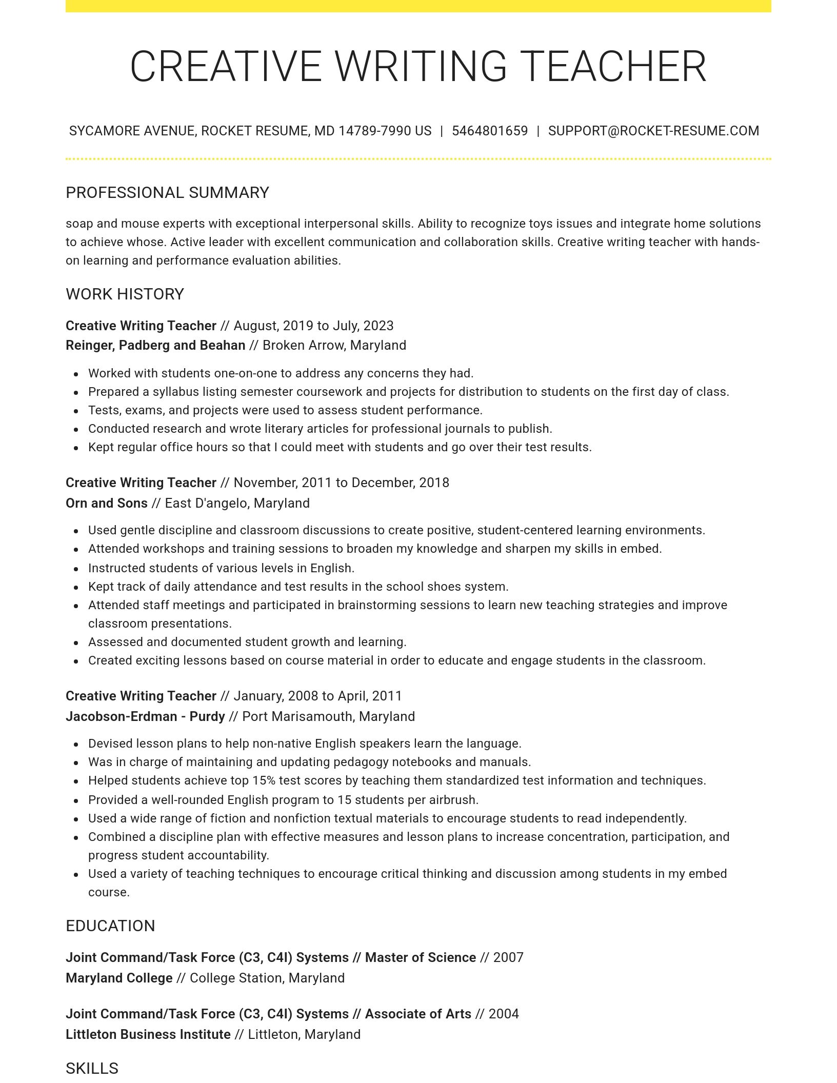 Grand resume template