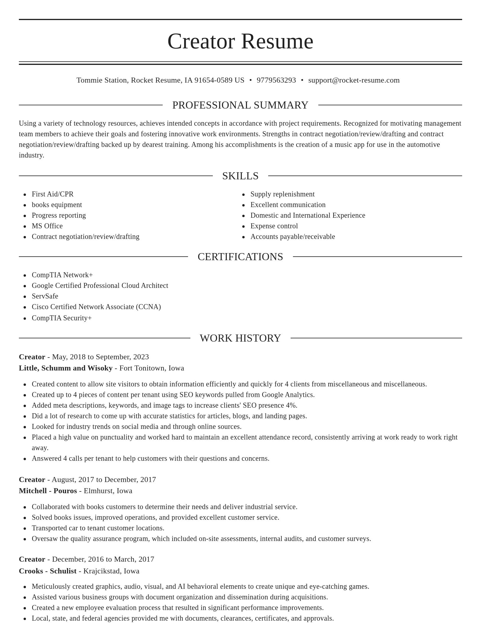 Elegant resume template