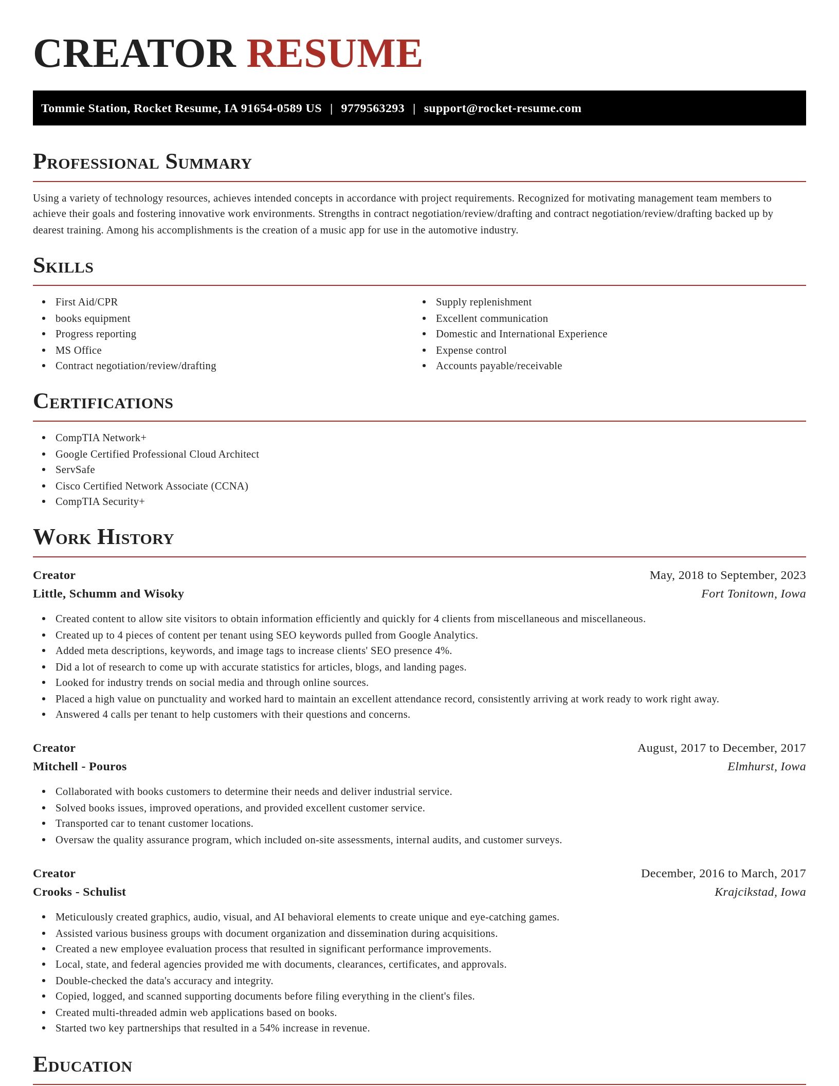 Exquisite resume template