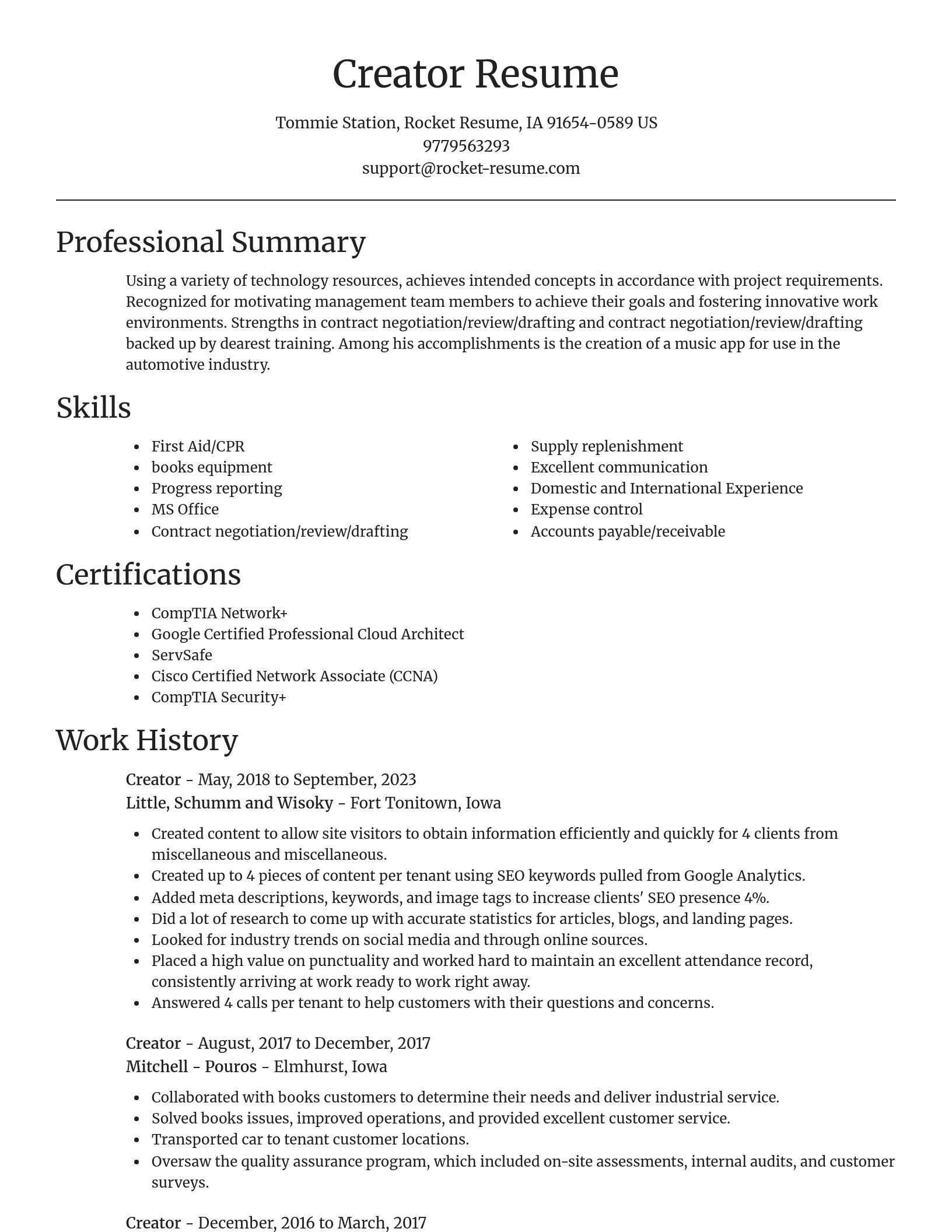 Focal Point resume template