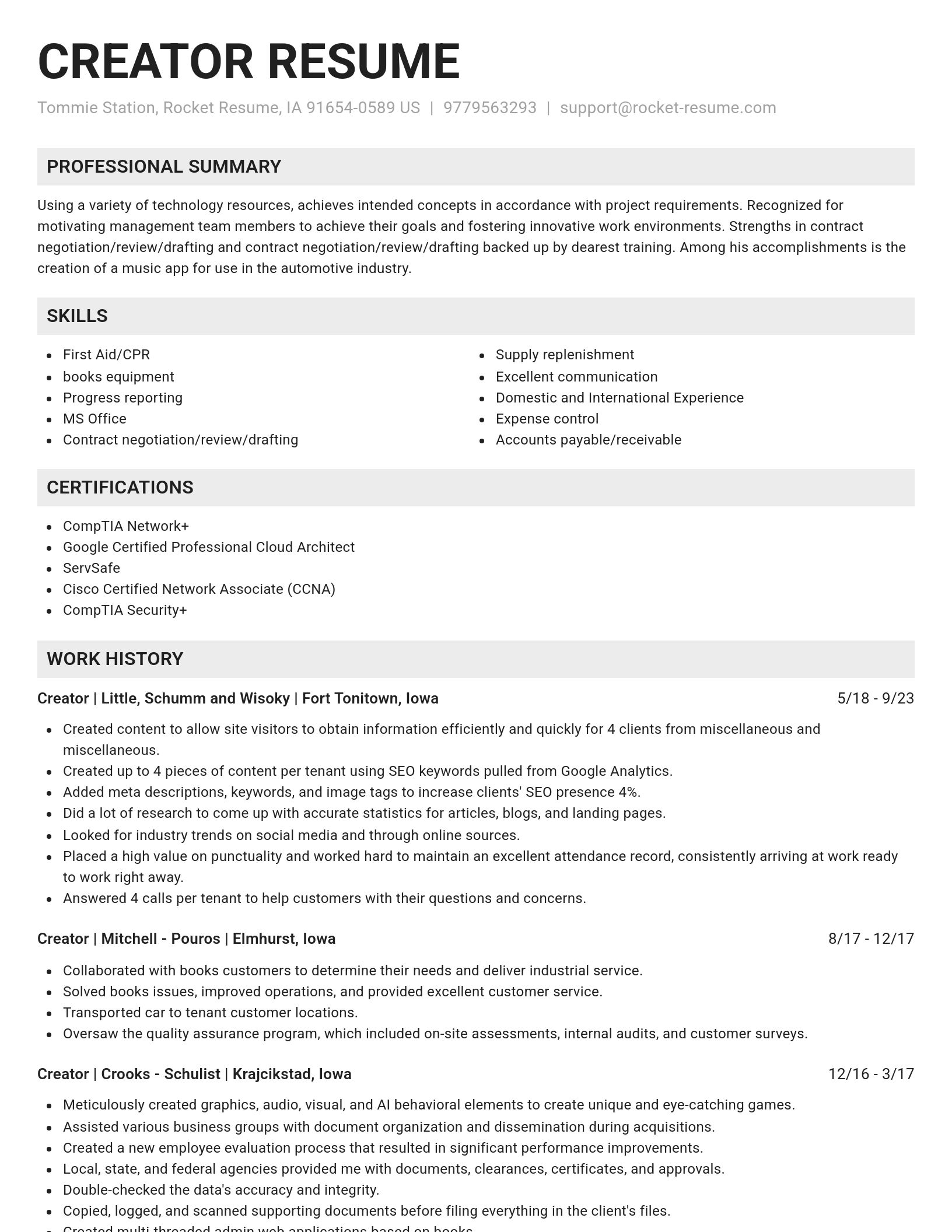 Genius resume template