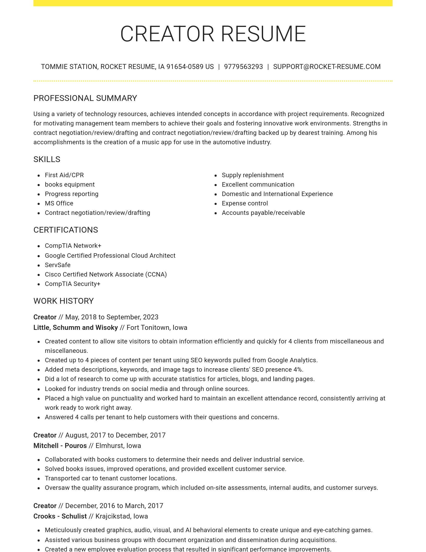 Grand resume template