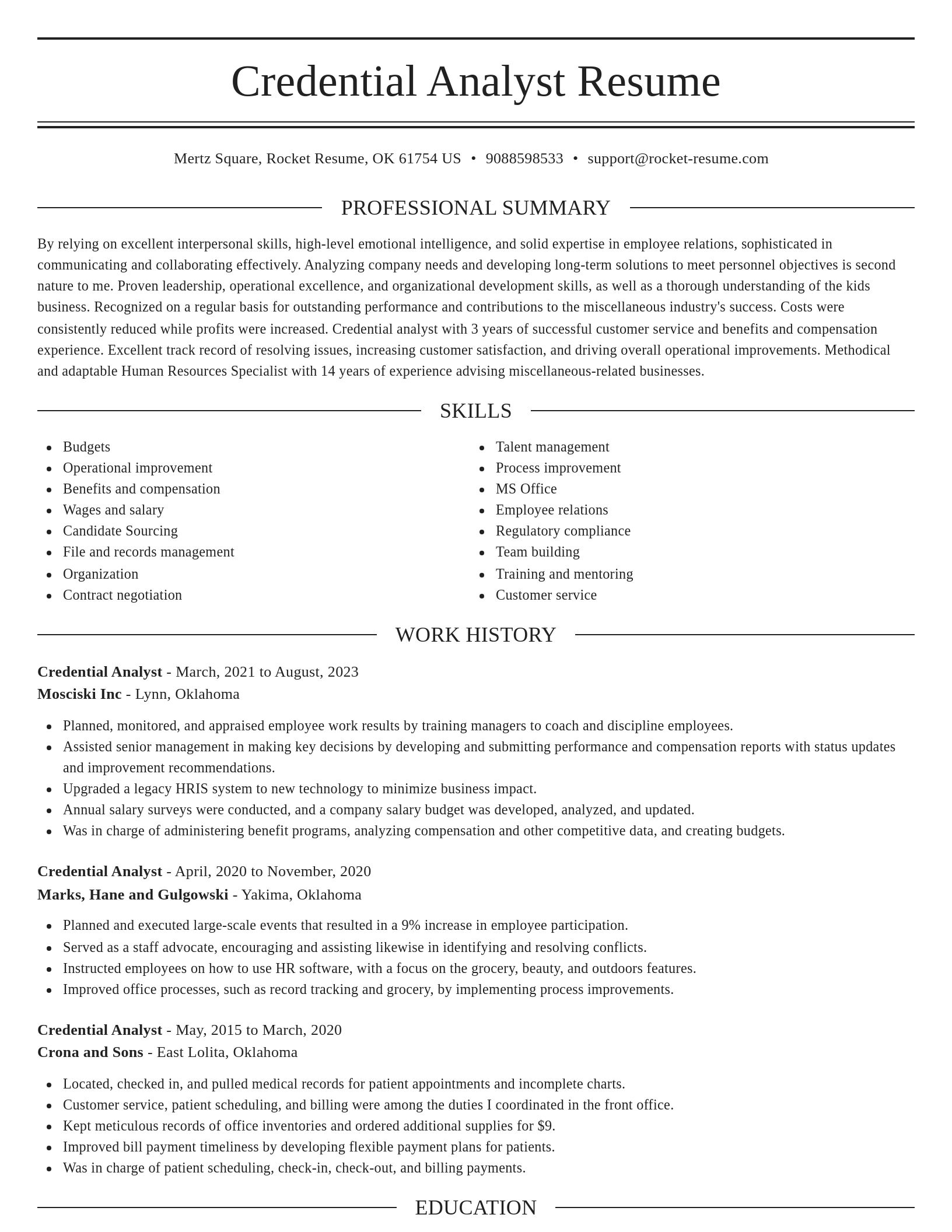 Elegant resume template