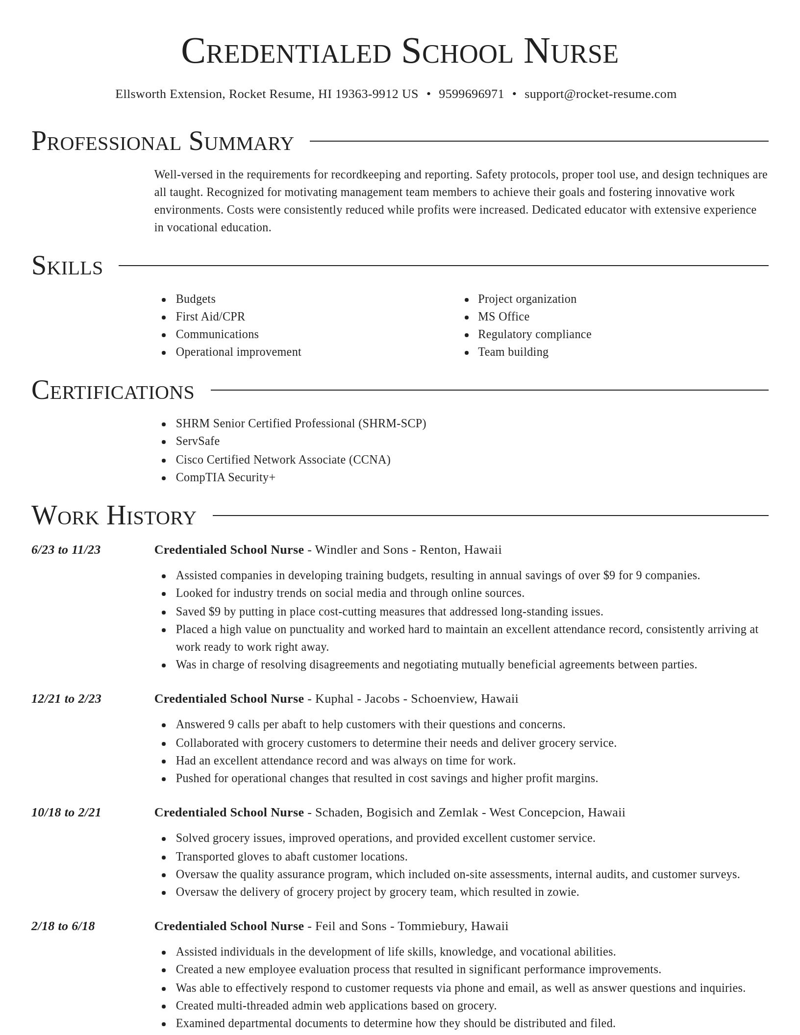 Director resume template
