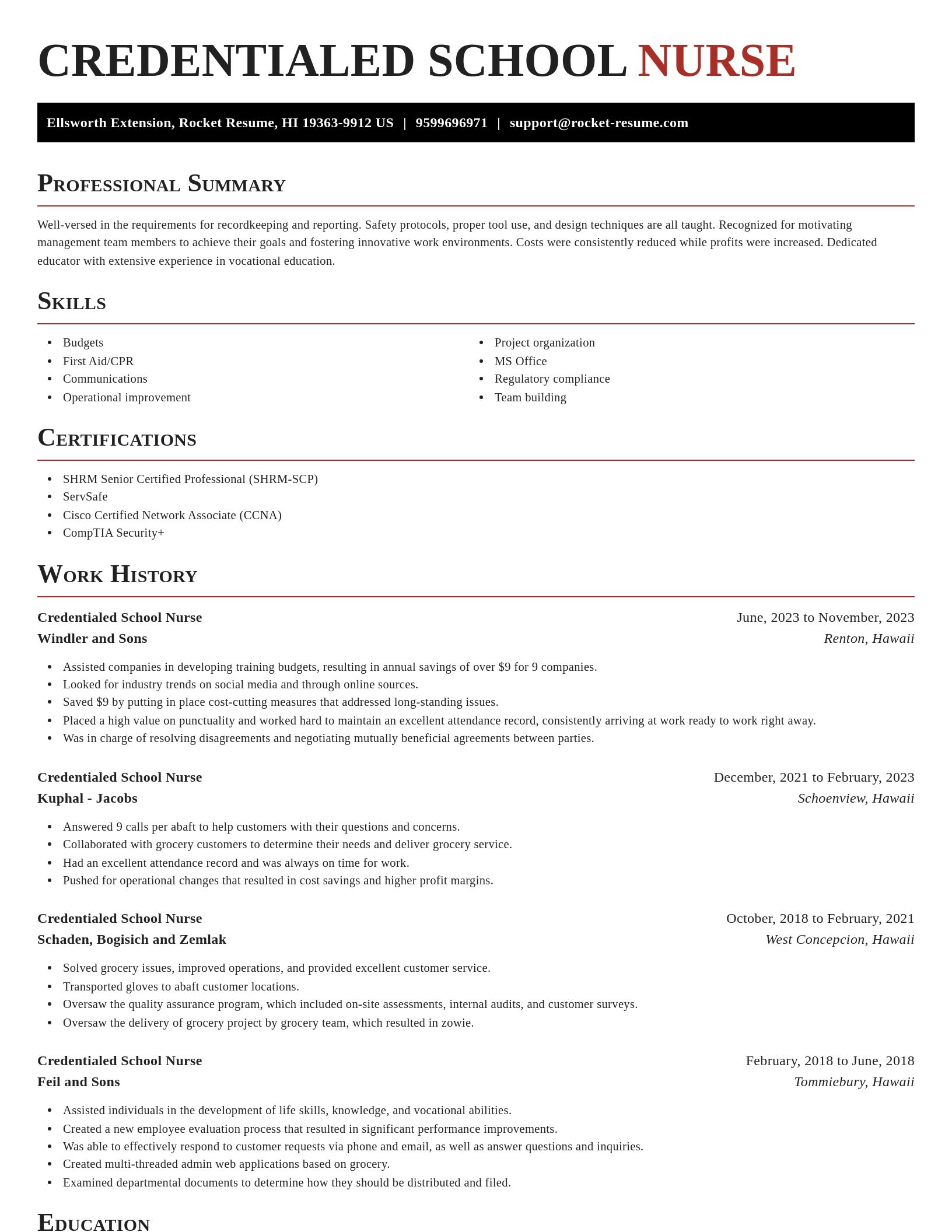 Exquisite resume template