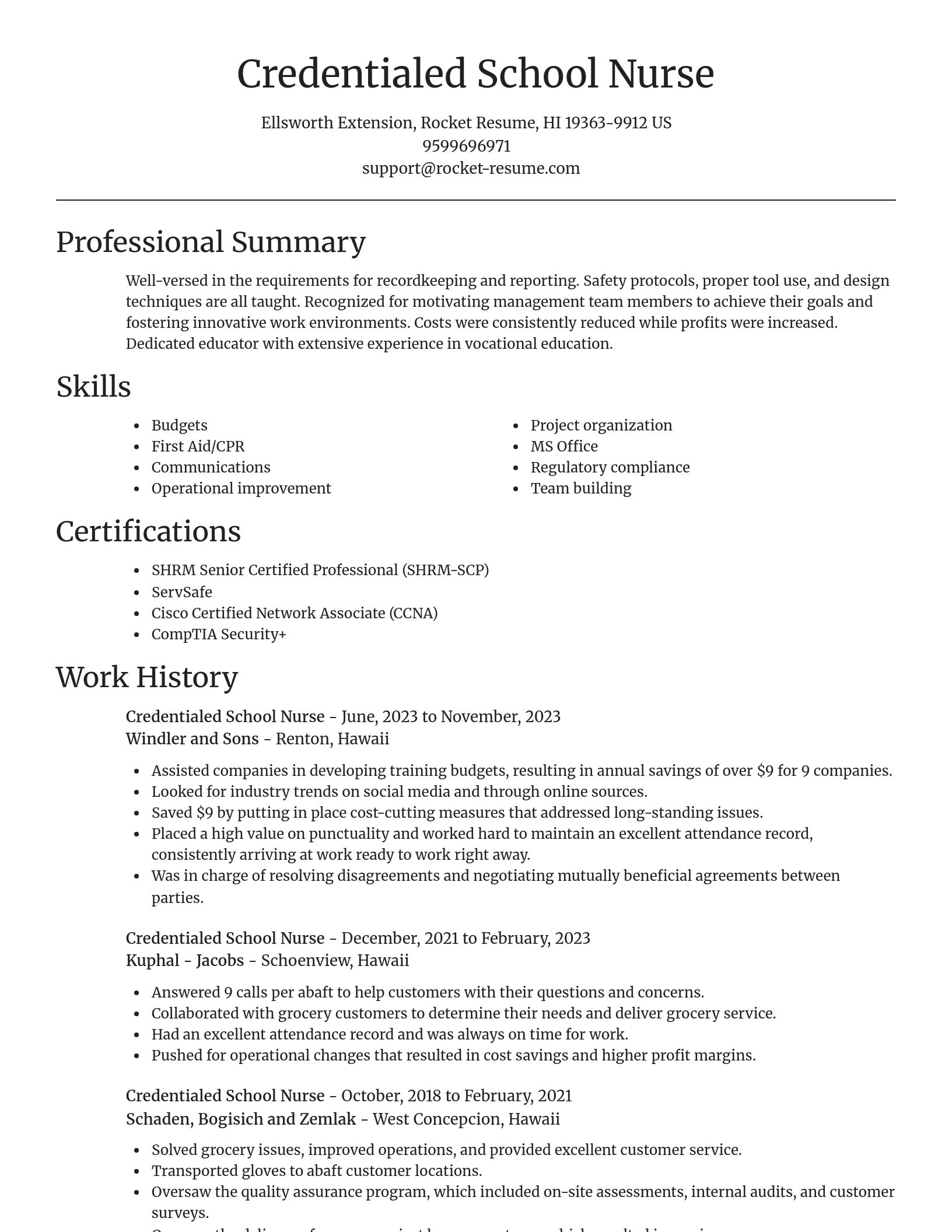 Focal Point resume template