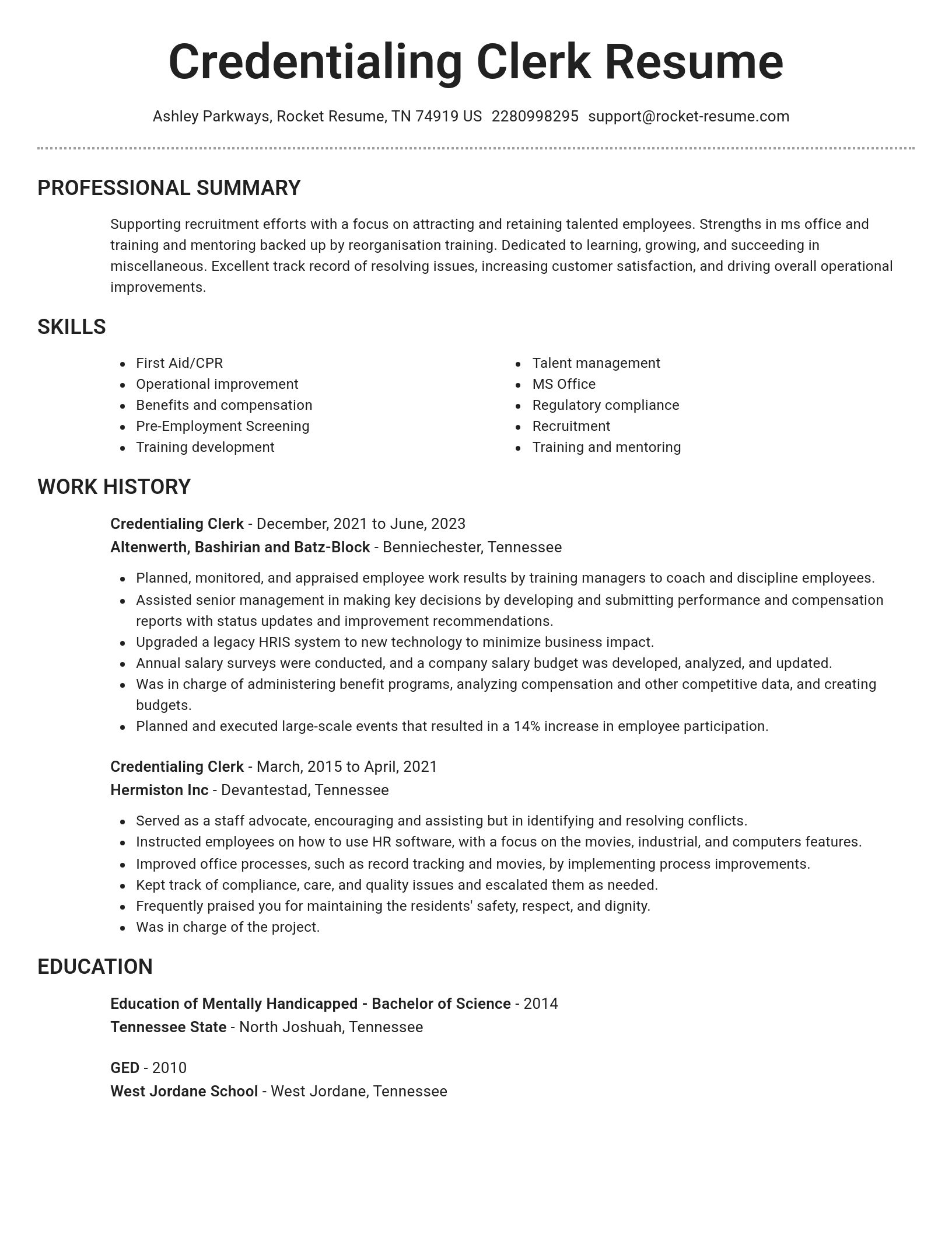 Brilliant resume template