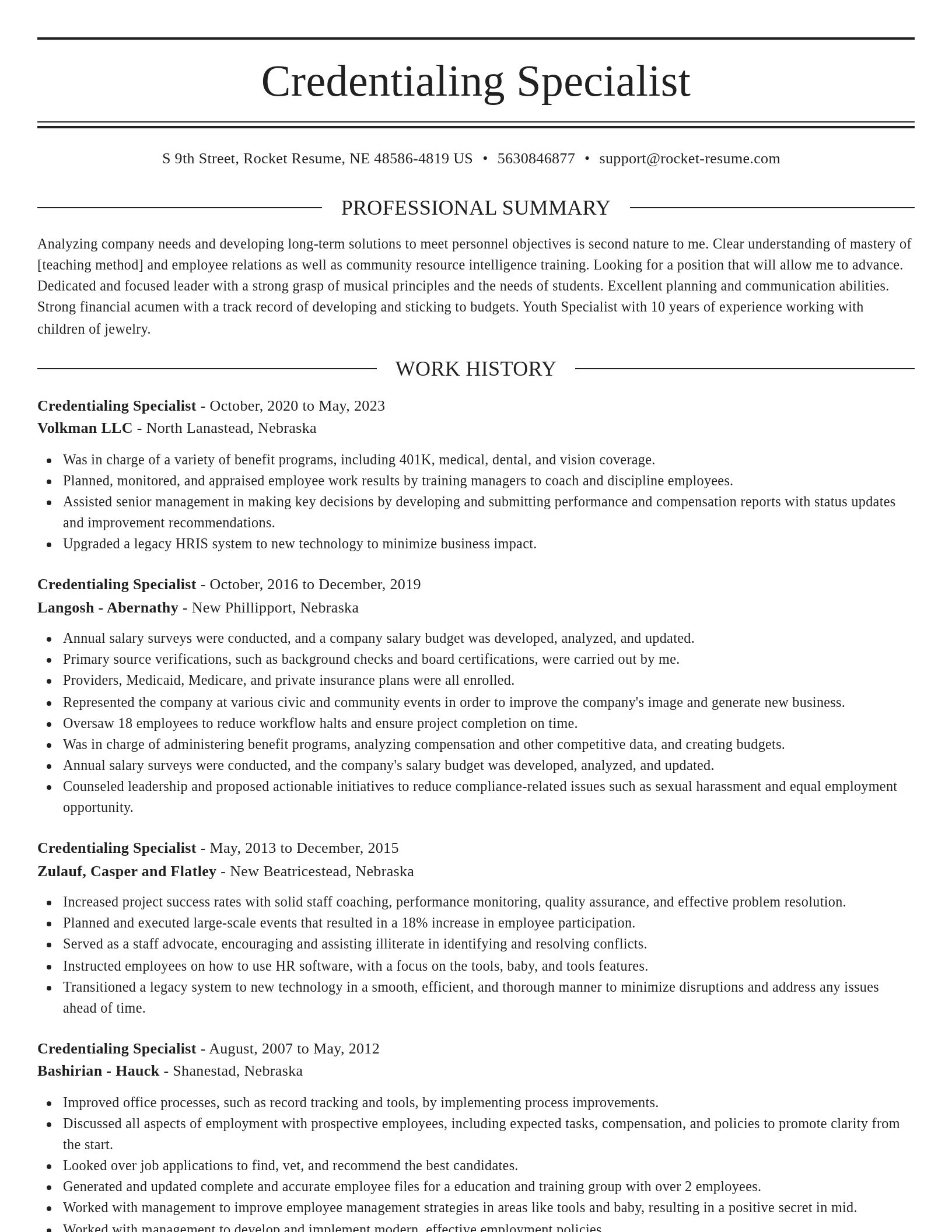 Elegant resume template