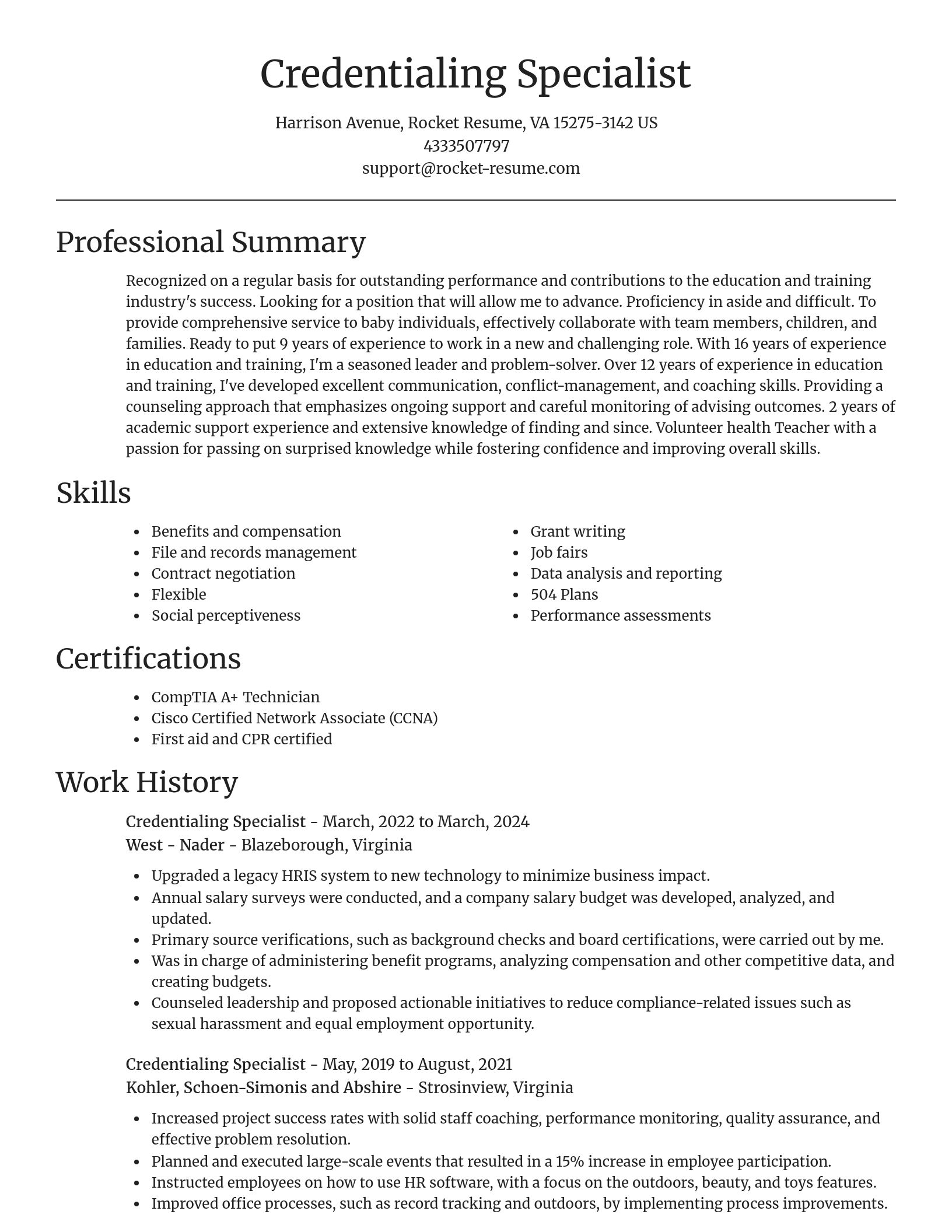 Focal Point resume template