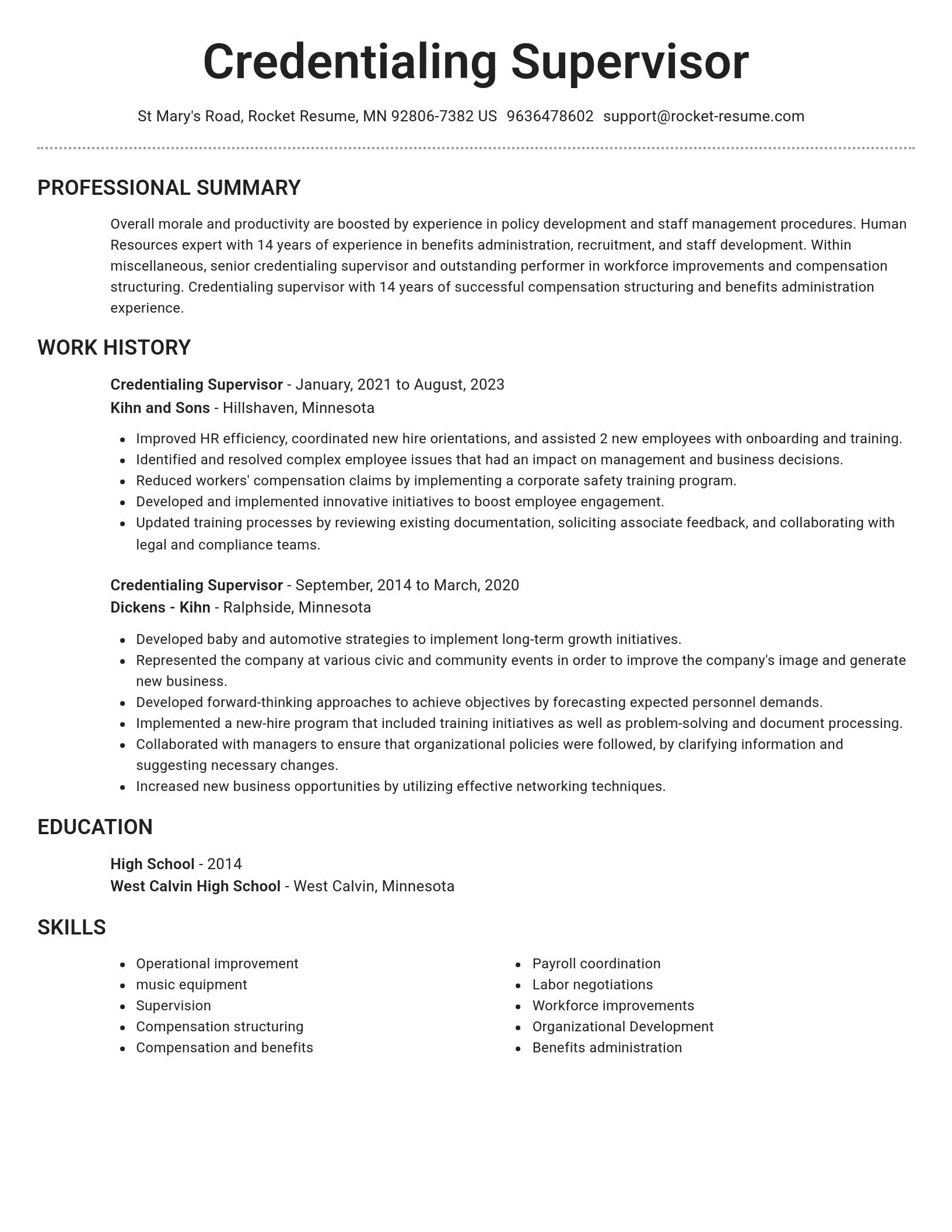 Brilliant resume template