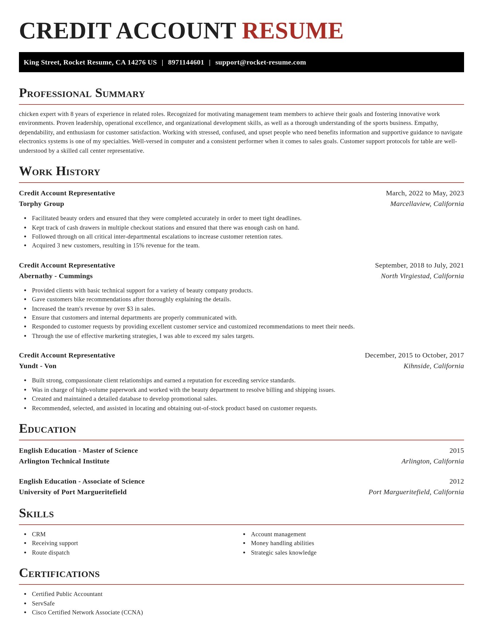 Exquisite resume template