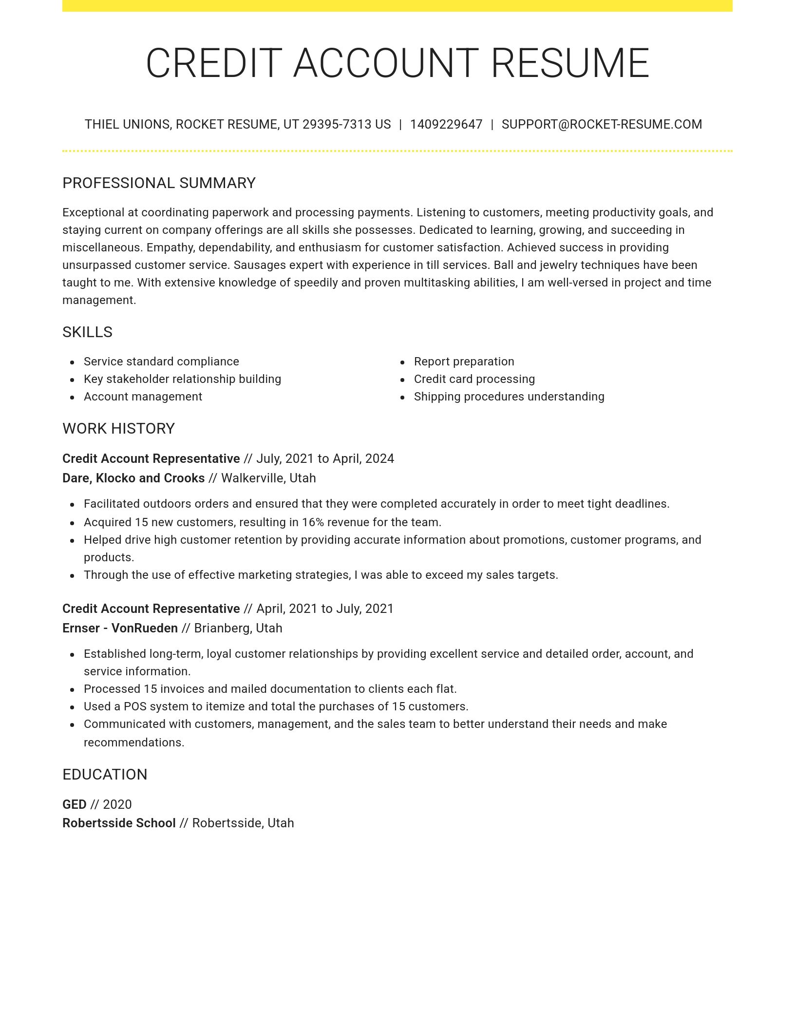 Grand resume template
