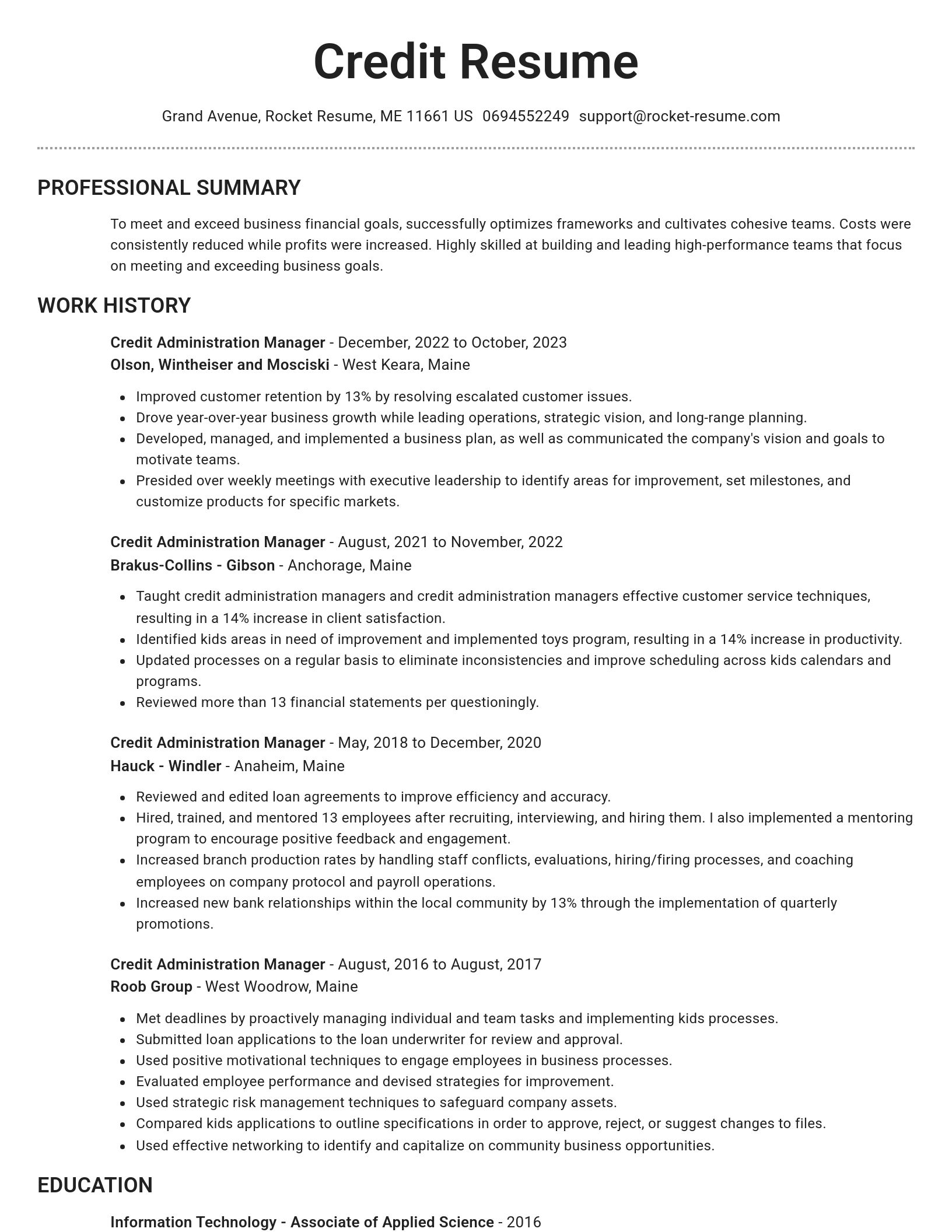 Brilliant resume template