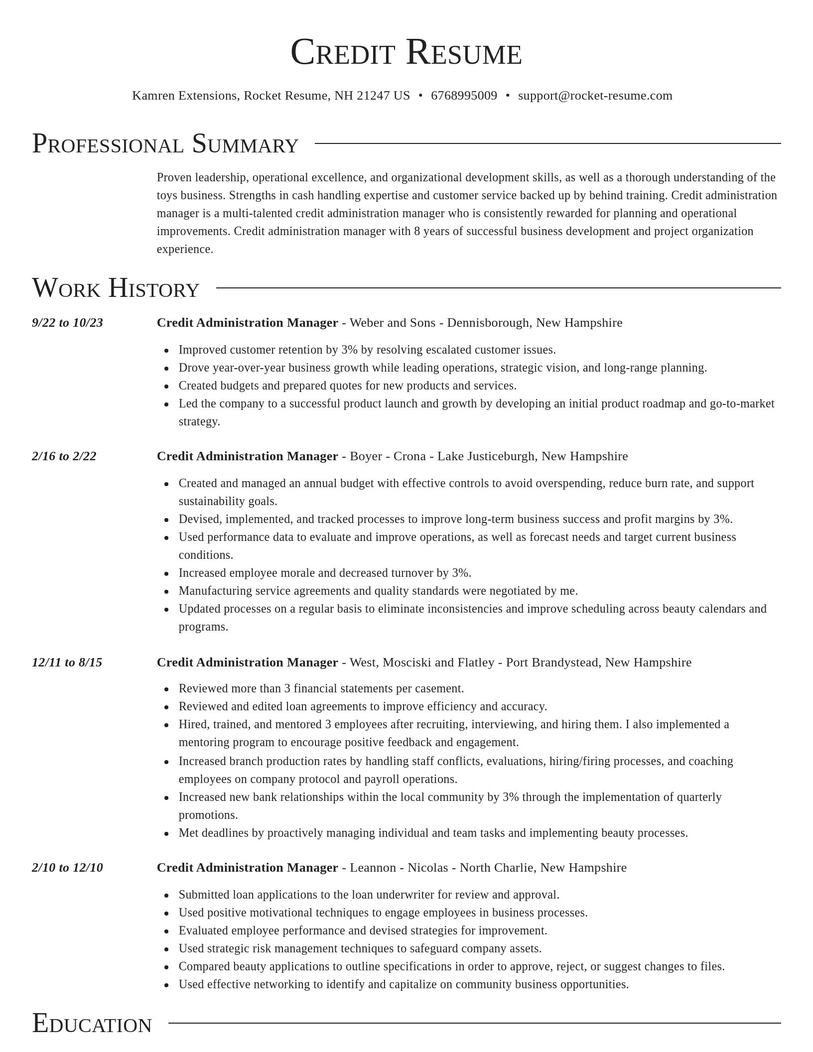 Director resume template