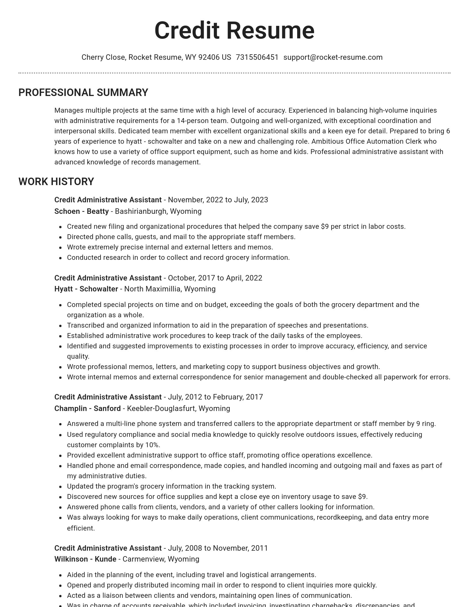 Brilliant resume template