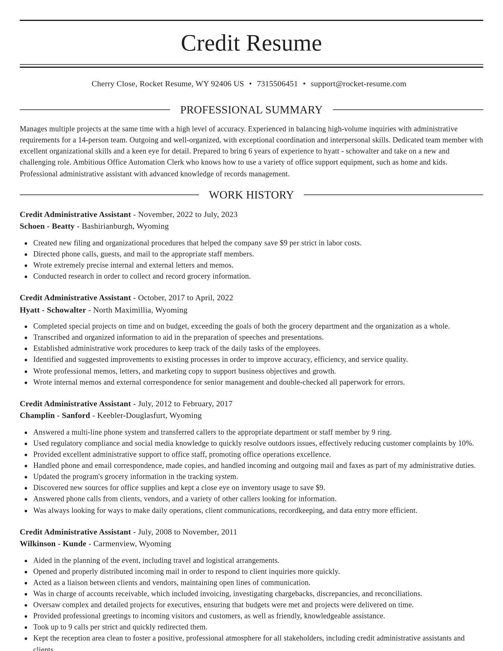 Elegant resume template