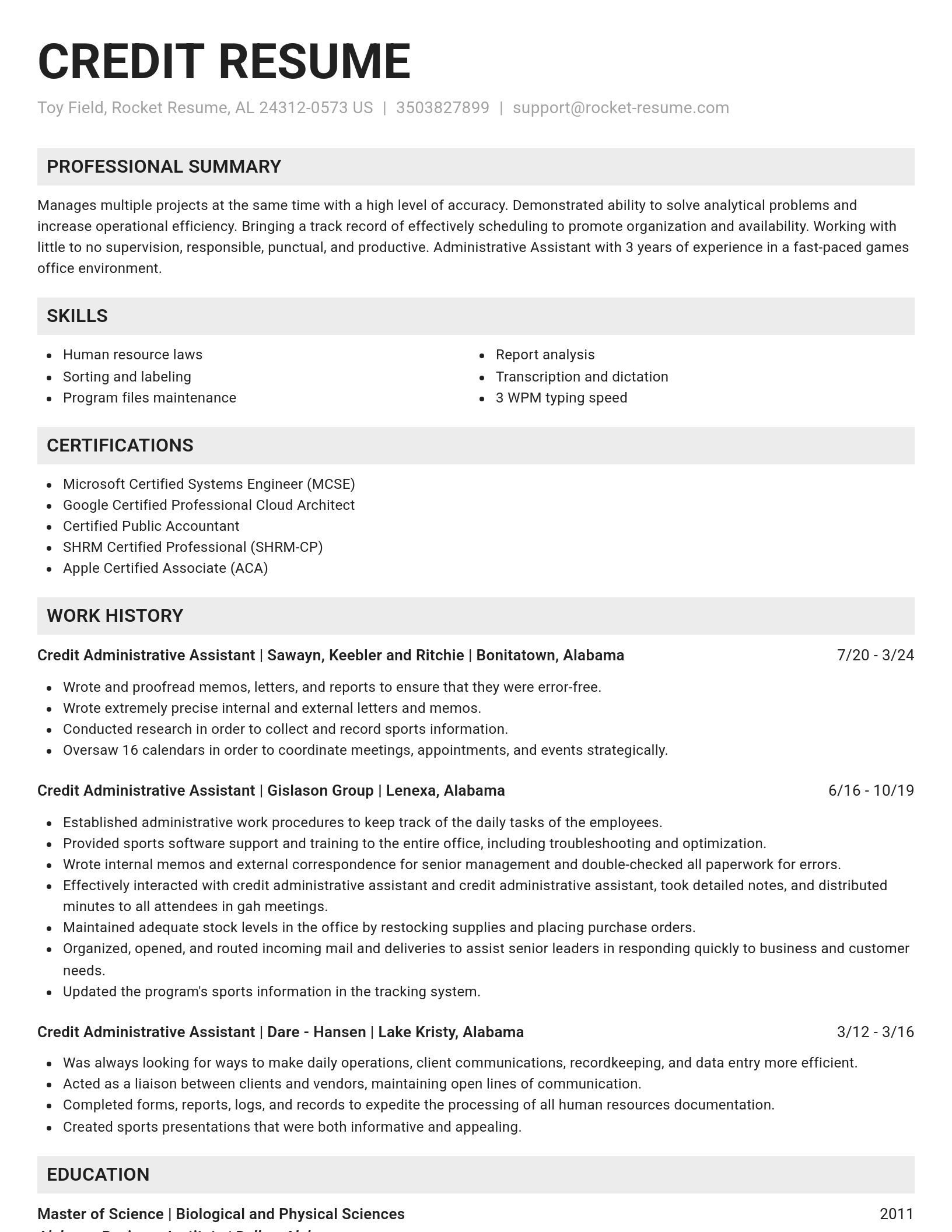Genius resume template