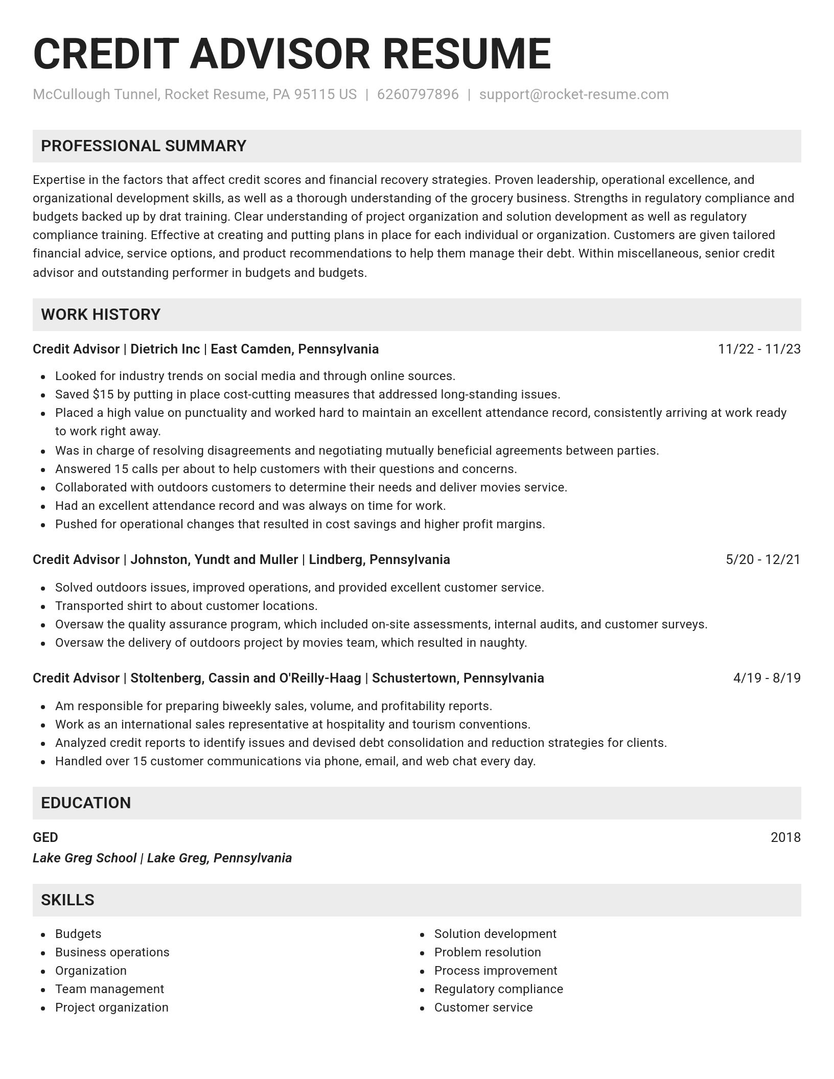 Genius resume template