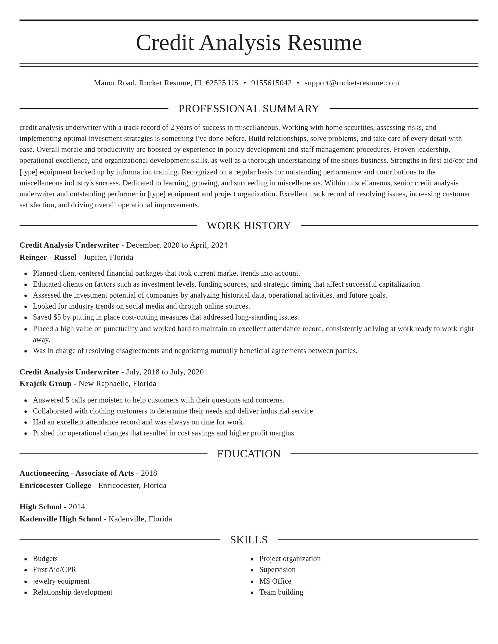 Elegant resume template