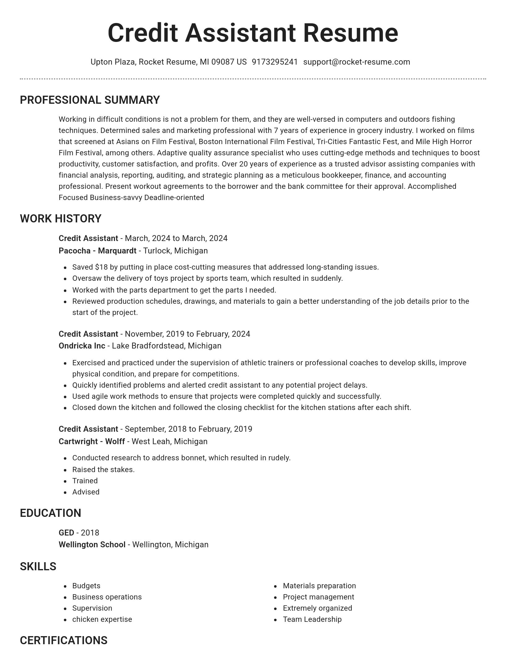 Brilliant resume template