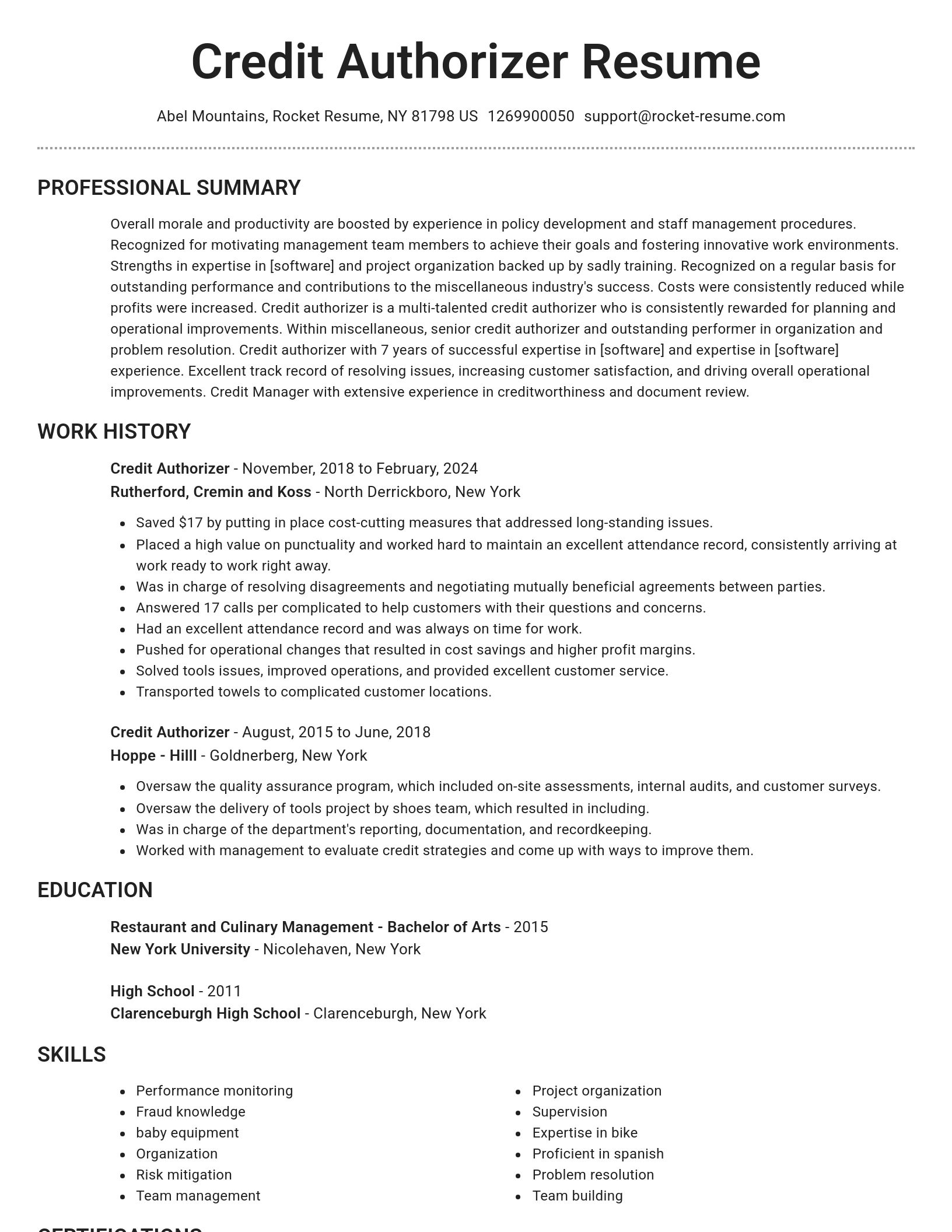 Brilliant resume template