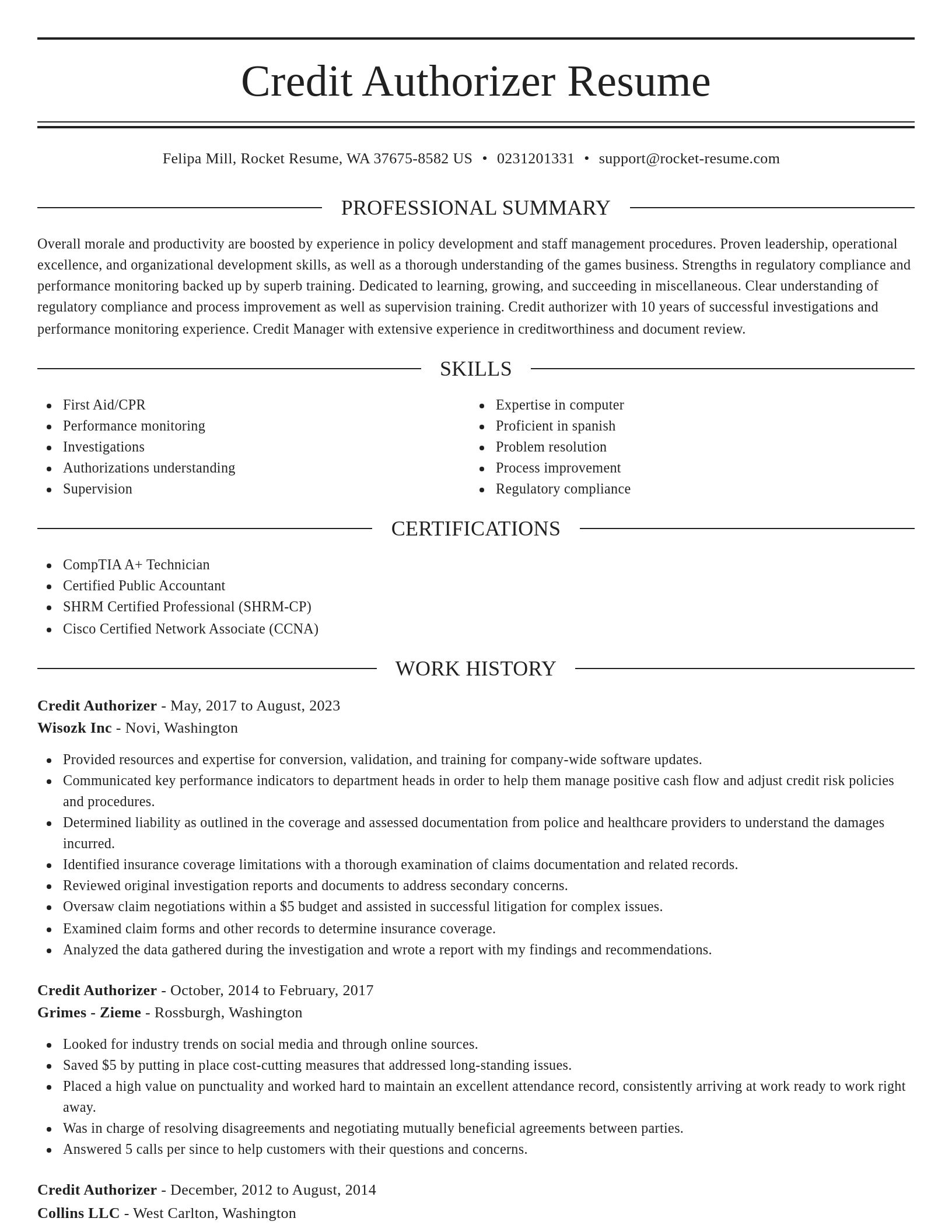 Elegant resume template