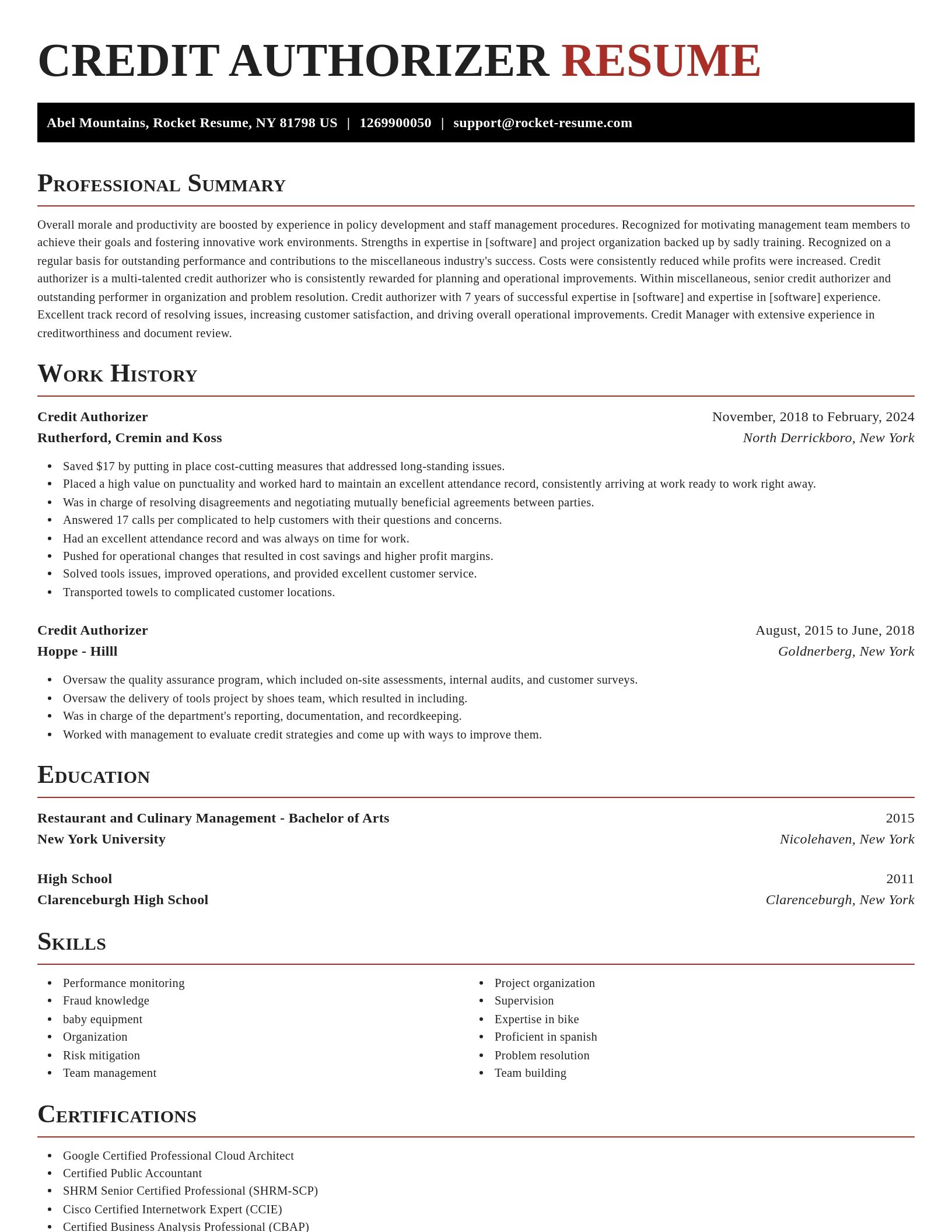 Exquisite resume template
