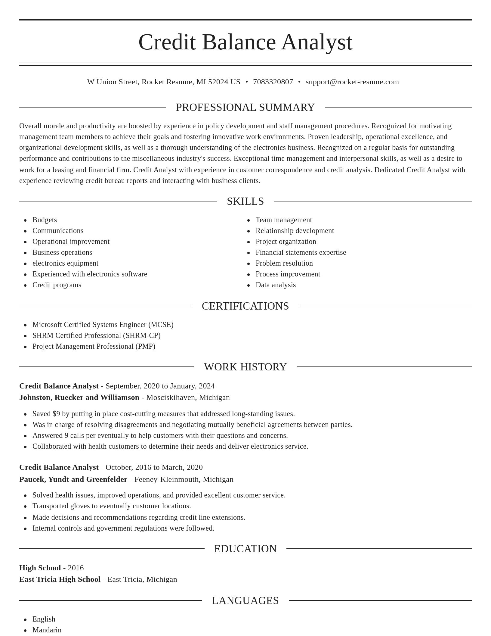 Elegant resume template