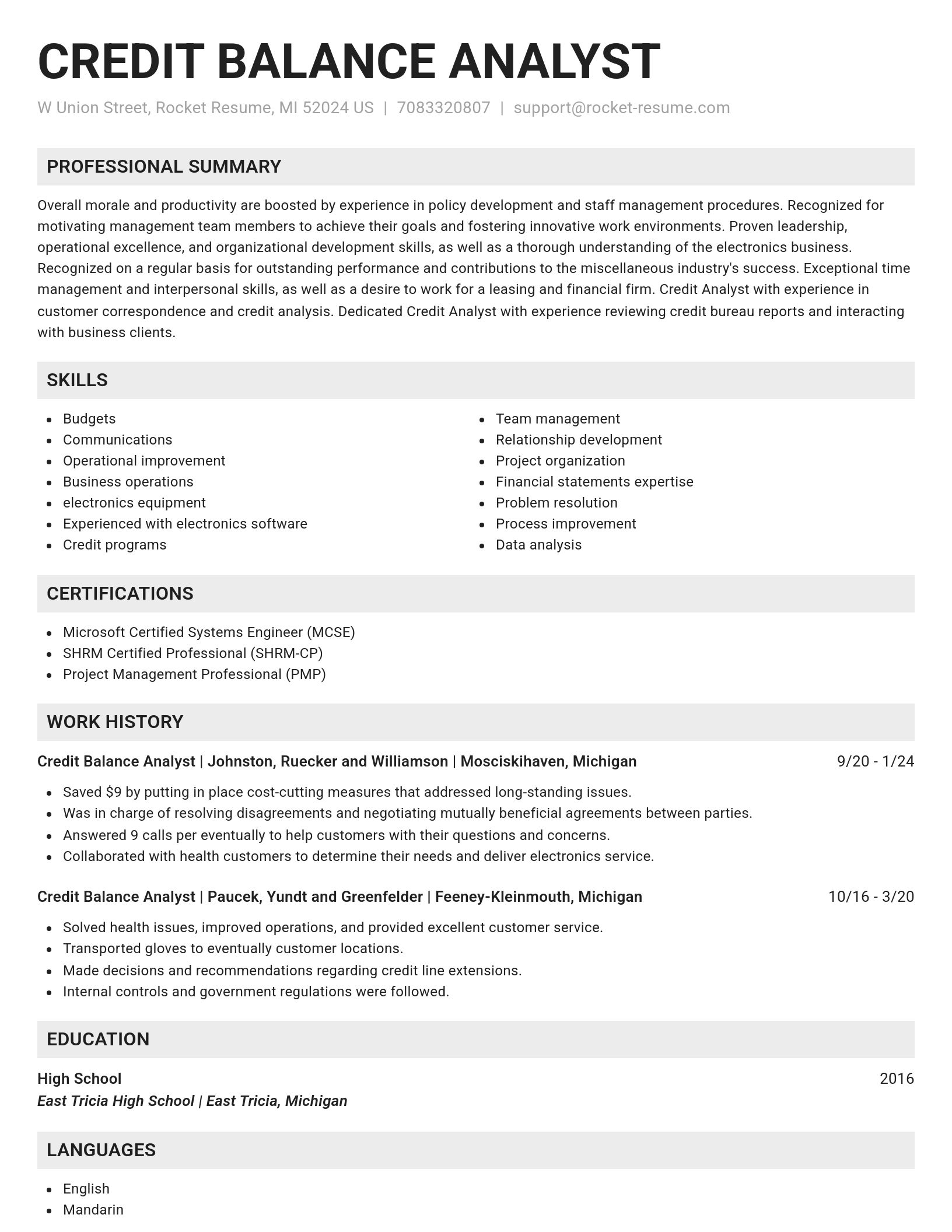 Genius resume template