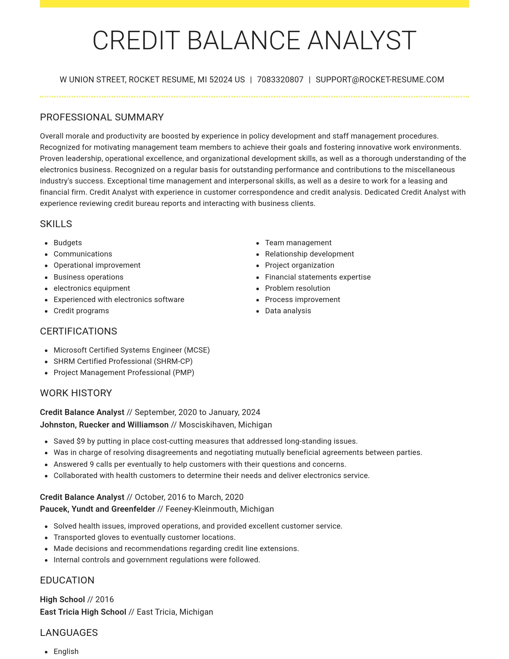 Grand resume template