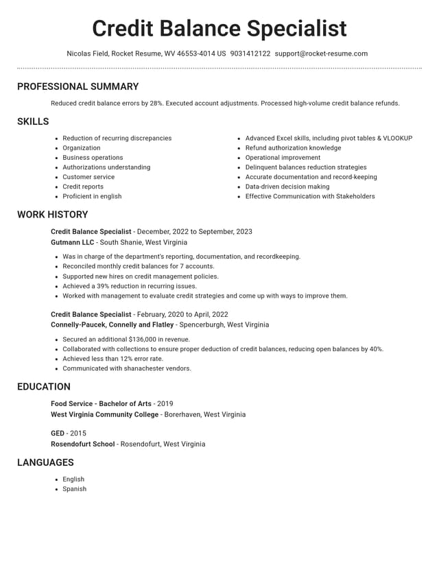 Brilliant resume template