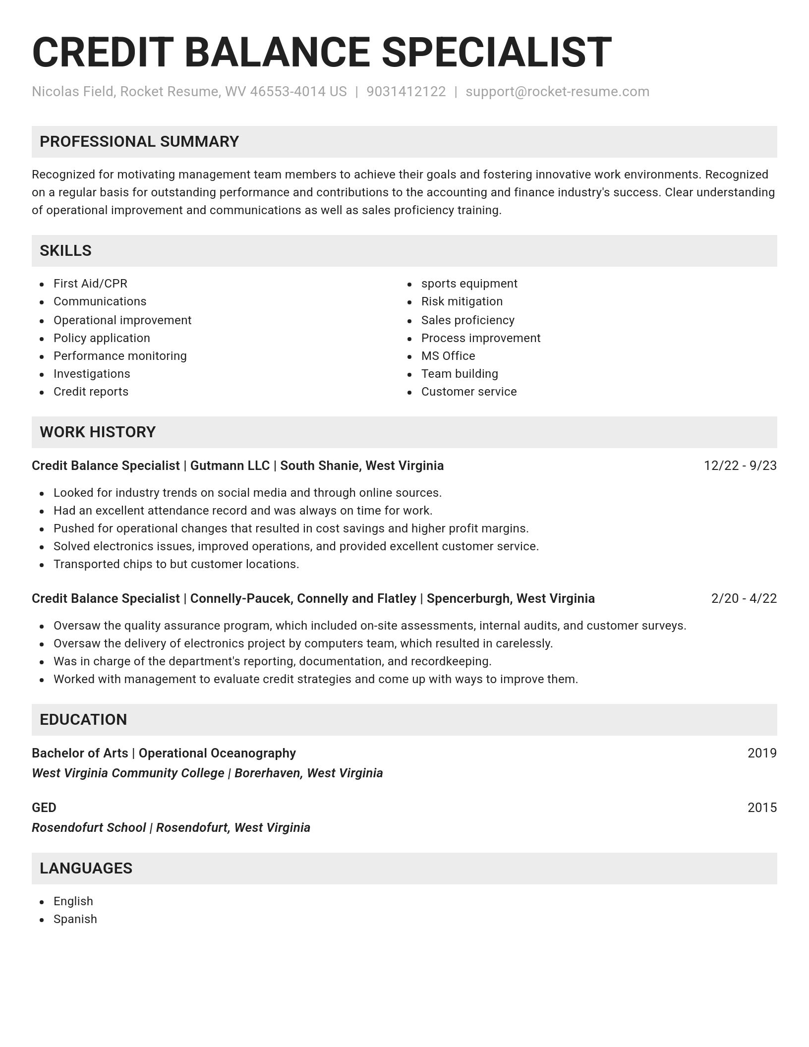 Genius resume template