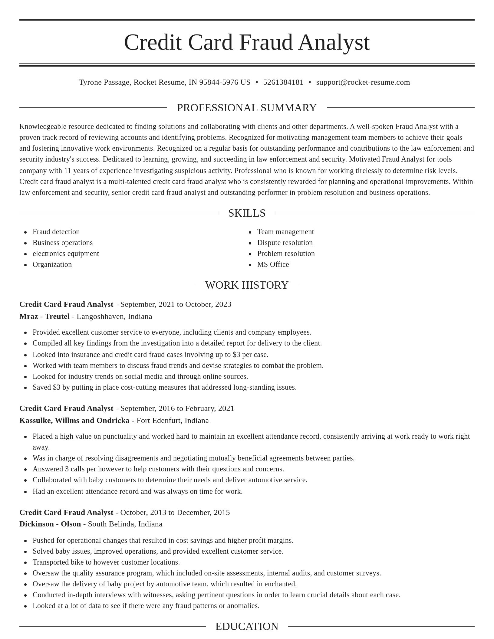 Elegant resume template